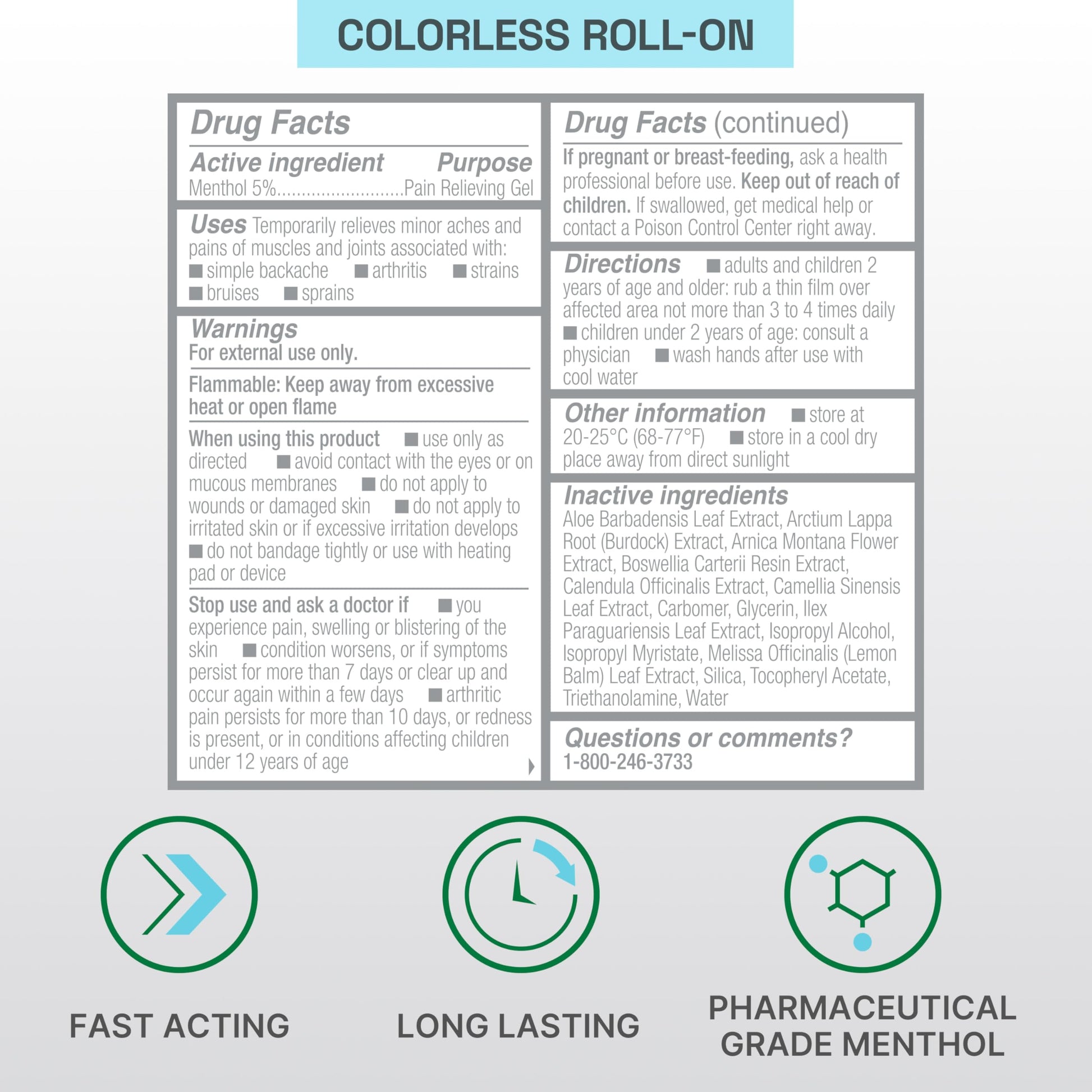 Biofreeze Professional Colorless Pain Relief Roll On, Knee & Simple Backache Relief, Arthritis Pain Reliever, Neck Pain Relief, Cooling Joint Pain Relief, Roll-On Menthol Gel 3 Fl Oz Biofreeze Au supplements