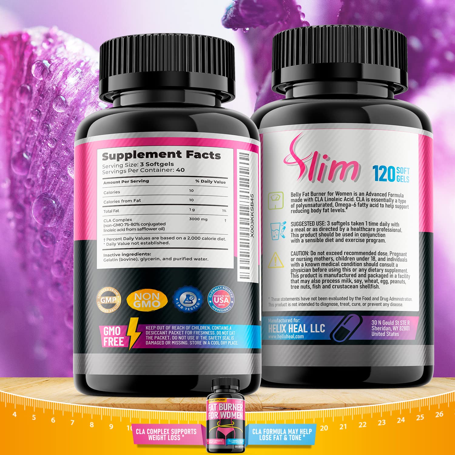 Helix Heal Belly Fat Burner for Women - Lose Stomach Fat w/Softgel Diet Pills Helix Heal Au supplements