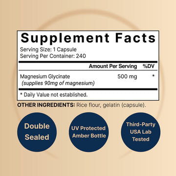 2 Pack Magnesium Glycinate 500mg, 480 Capsules – 100% Chelated for Max Absorption NatureBell Au supplements