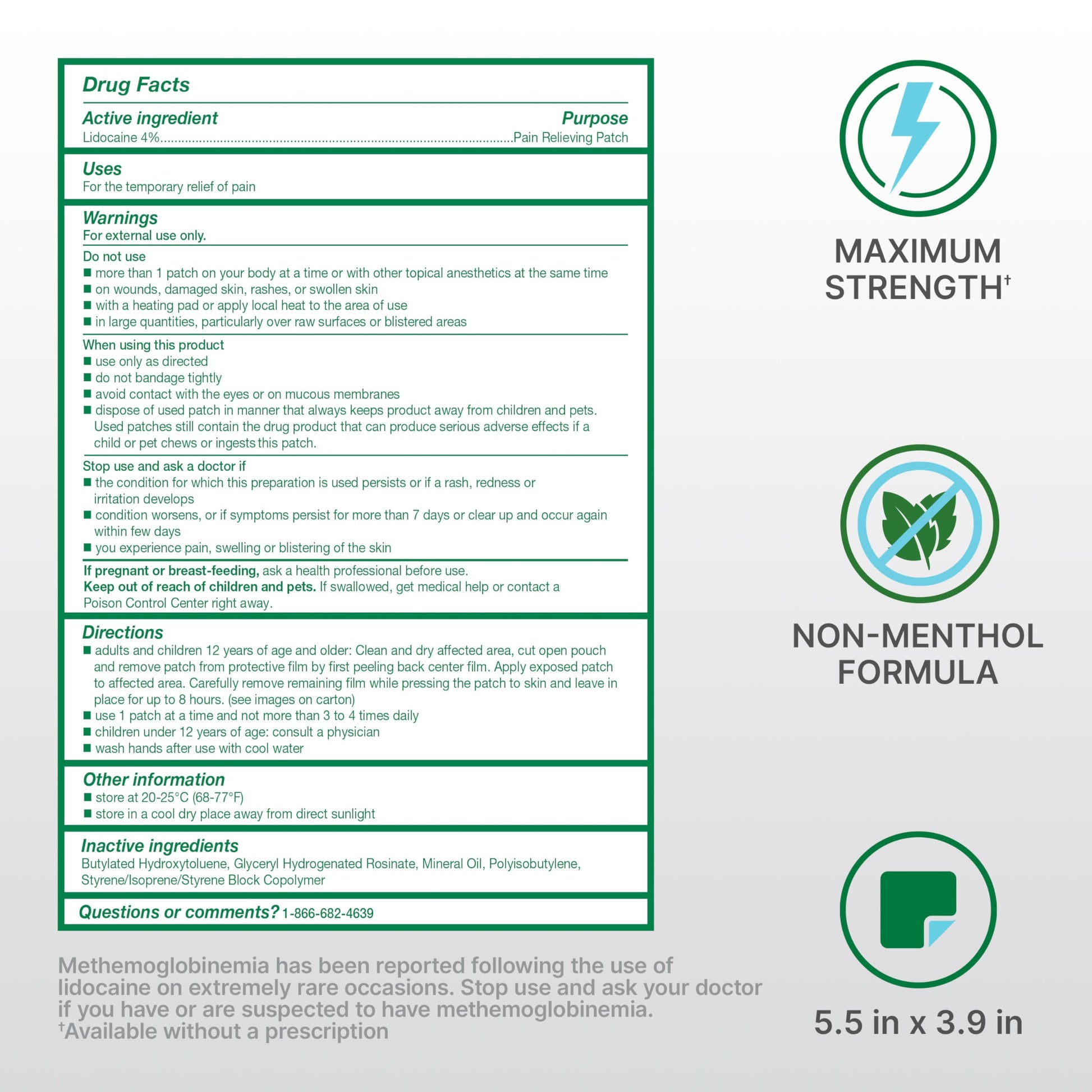 Biofreeze Ultraflex Maximum Strength 4% Lidocaine Patches, Non-Menthol, Flexible Pain Relief Patch for Lower Back, Lidocaine Patch for Neck, Knee, Shoulder, 4 Large Pain Patches Biofreeze Au supplements