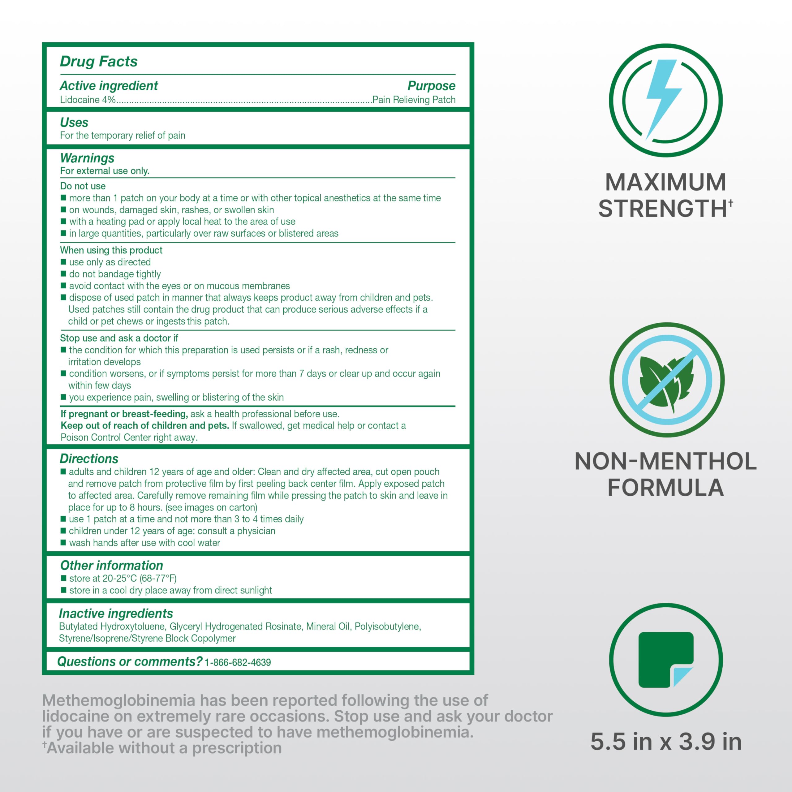 Biofreeze Ultraflex Maximum Strength 4% Lidocaine Patches, Non-Menthol, Flexible Pain Relief Patch for Lower Back, Lidocaine Patch for Neck, Knee, Shoulder, 4 Large Pain Patches Biofreeze Au supplements
