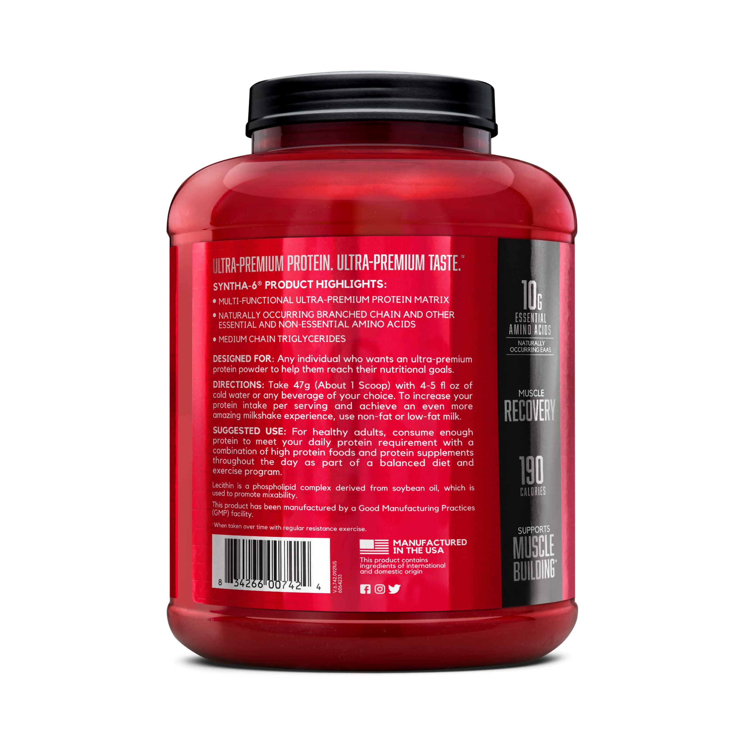 BSN SYNTHA-6 Whey Protein Powder with Micellar Casein, Milk Protein Isolate, Chocolate BSN Au supplements