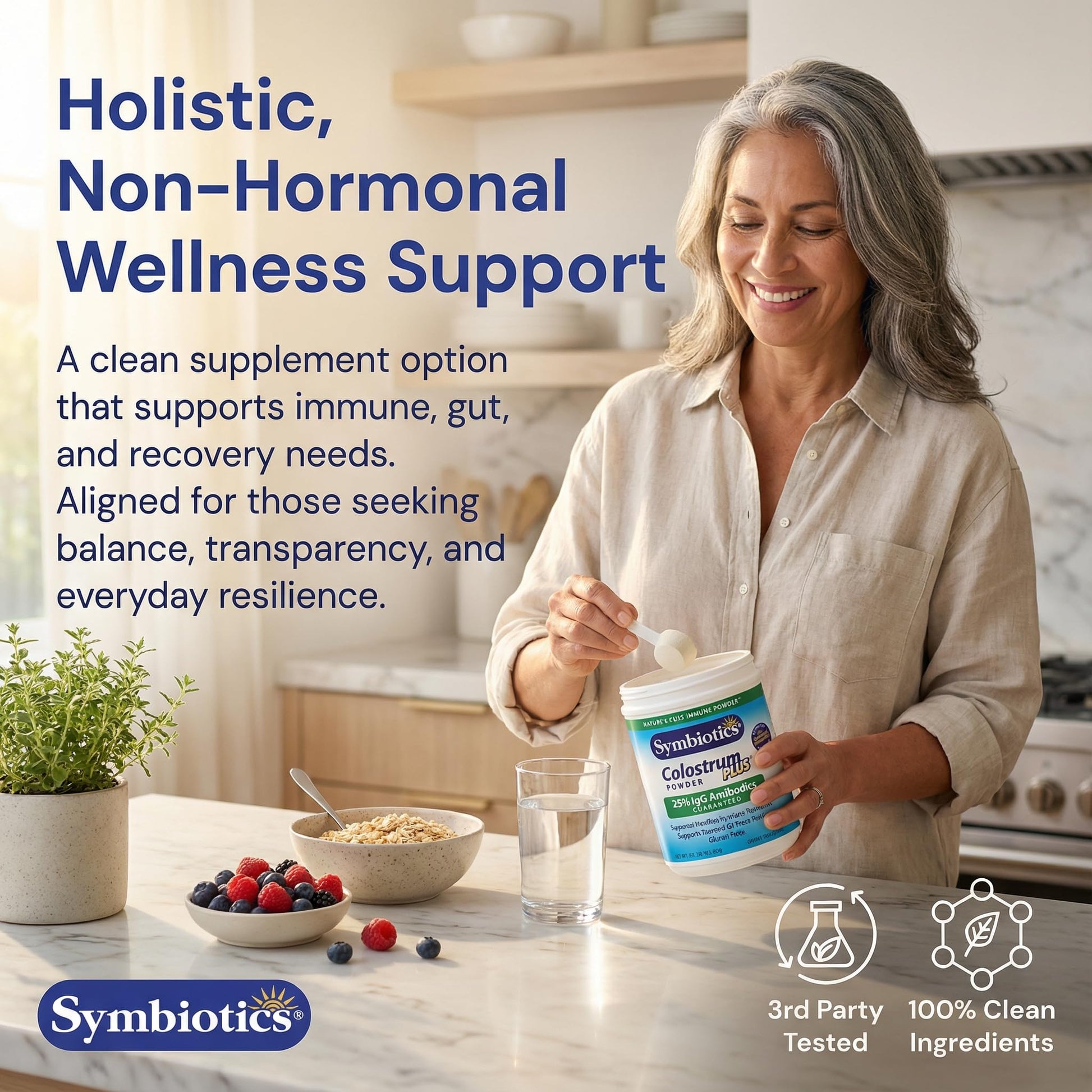 Symbiotics Colostrum Plus Powder 2.25 oz – Immune & Muscle Recovery Support, 25% IgG Immunoglobulins, Gut Health & Training Resilience, Unflavored, Gluten Free - 2.25 oz Symbiotics Au supplements