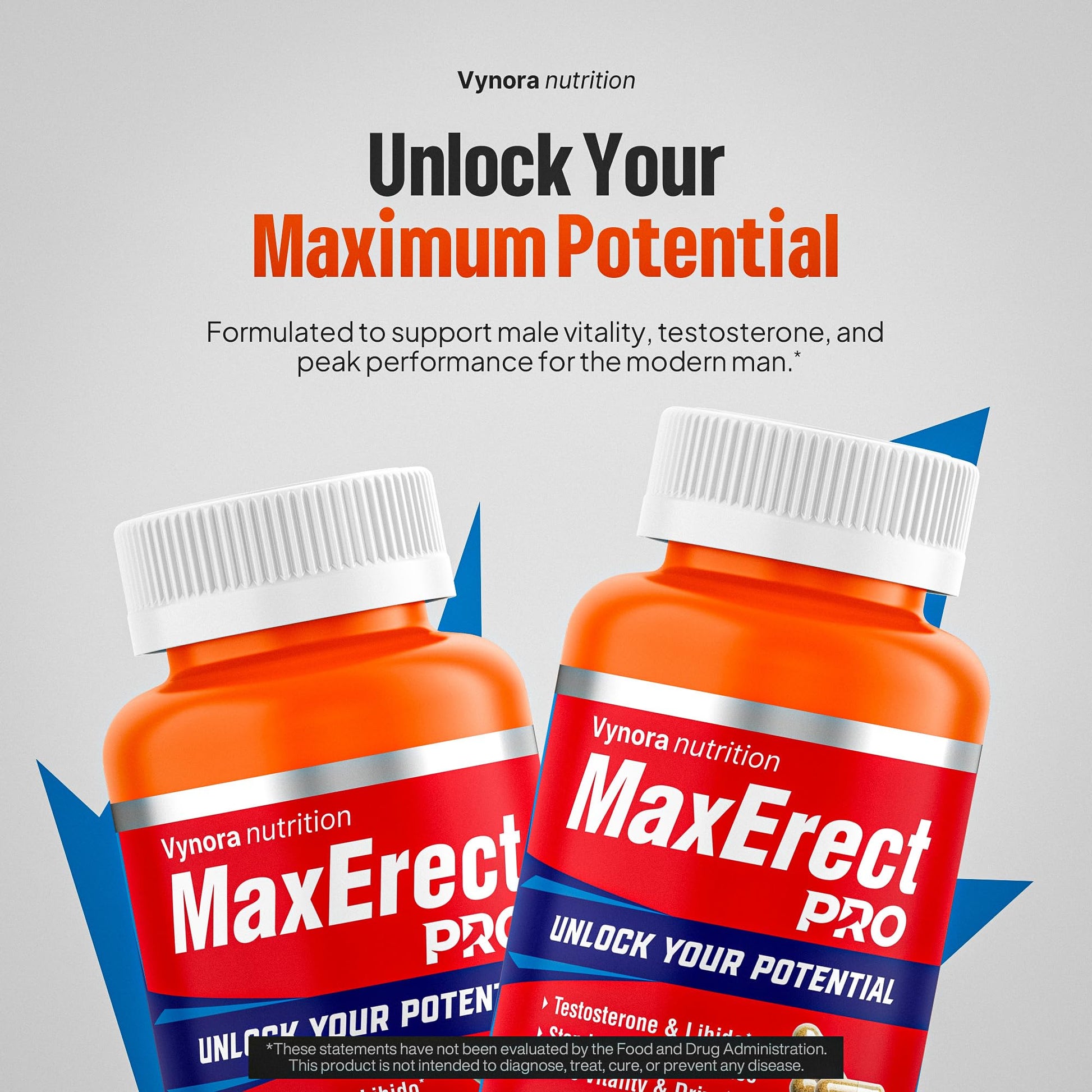 Max Erect PRO Male Enhancing Supplement Pills - Helps Promote Fast Acting Blood Flow for Men - Support Libido, Drive, Size, Performance, Growth, Testosterone, Energy, Stamina, Confidence - 30 Servings Vynora Nutrition Au supplements