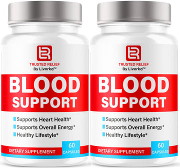 (2 Pack) Trusted Relief Blood Support Capsules - Official TrustedRelief Blood Support Vitamin Pills, Natural Trusted Relief Advanced Premium Formula Wellness & Overal Health, 120 Capsules For 2 Months LIVORKA Au supplements