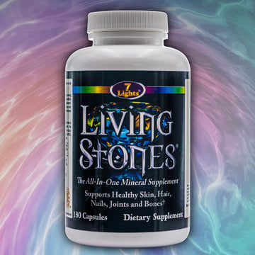 Living Stones, Complete Mineral Supplement with Zinc, Calcium, Magnesium, Selenium, Trace Minerals, No Added Iron, with MSM (Organic Sulfur) and Shilajit, Premium Absorption (30-Day Supply - 180 Caps) 7 Lights Au supplements