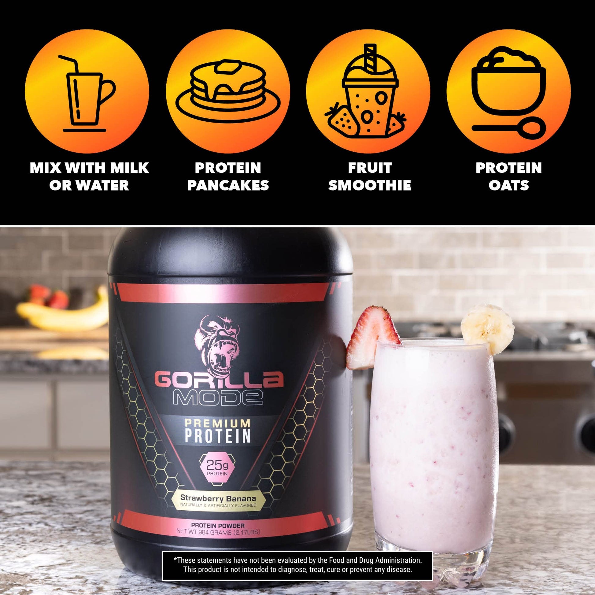 Gorilla Mode Premium Whey Protein - Chocolate Peanut Butter / 25 Grams of Whey Gorilla Mind Au supplements