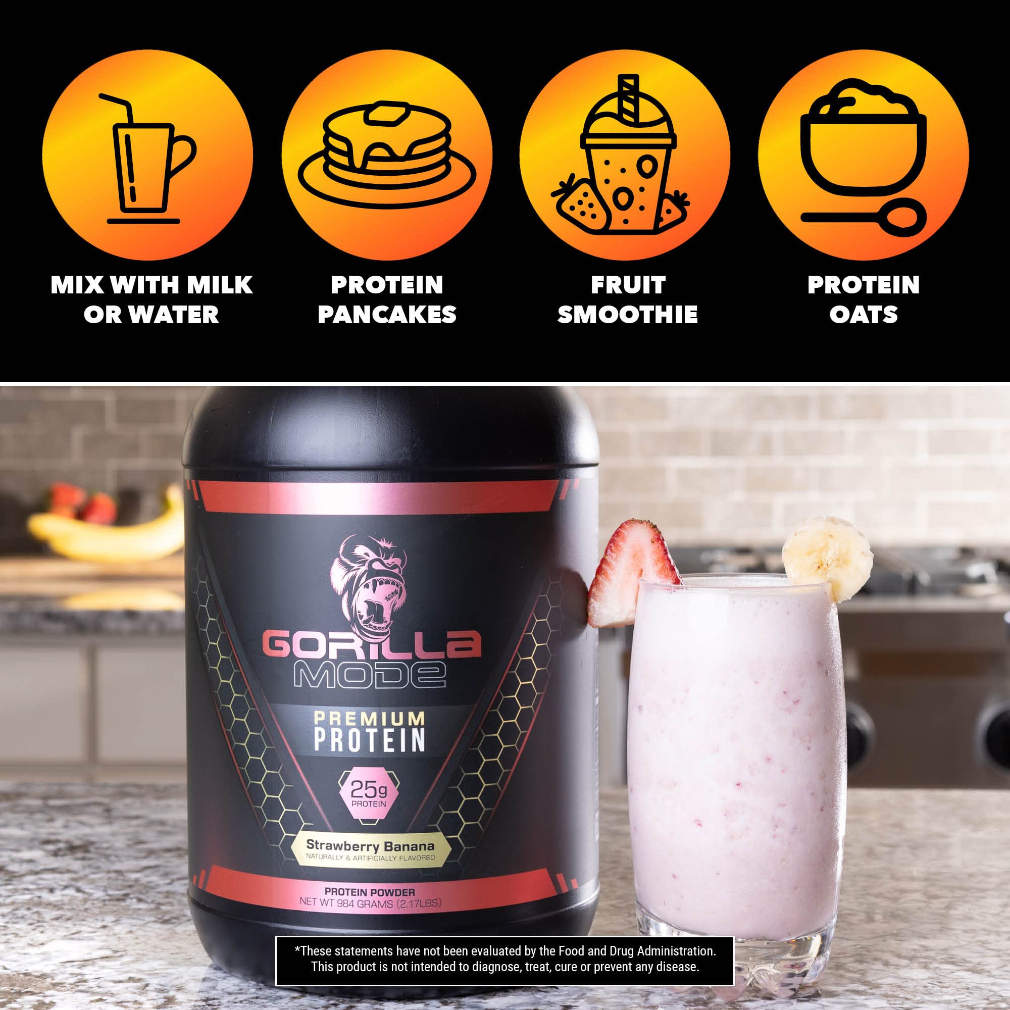 Gorilla Mode Premium Whey Protein - Chocolate Peanut Butter / 25 Grams of Whey Gorilla Mind Au supplements