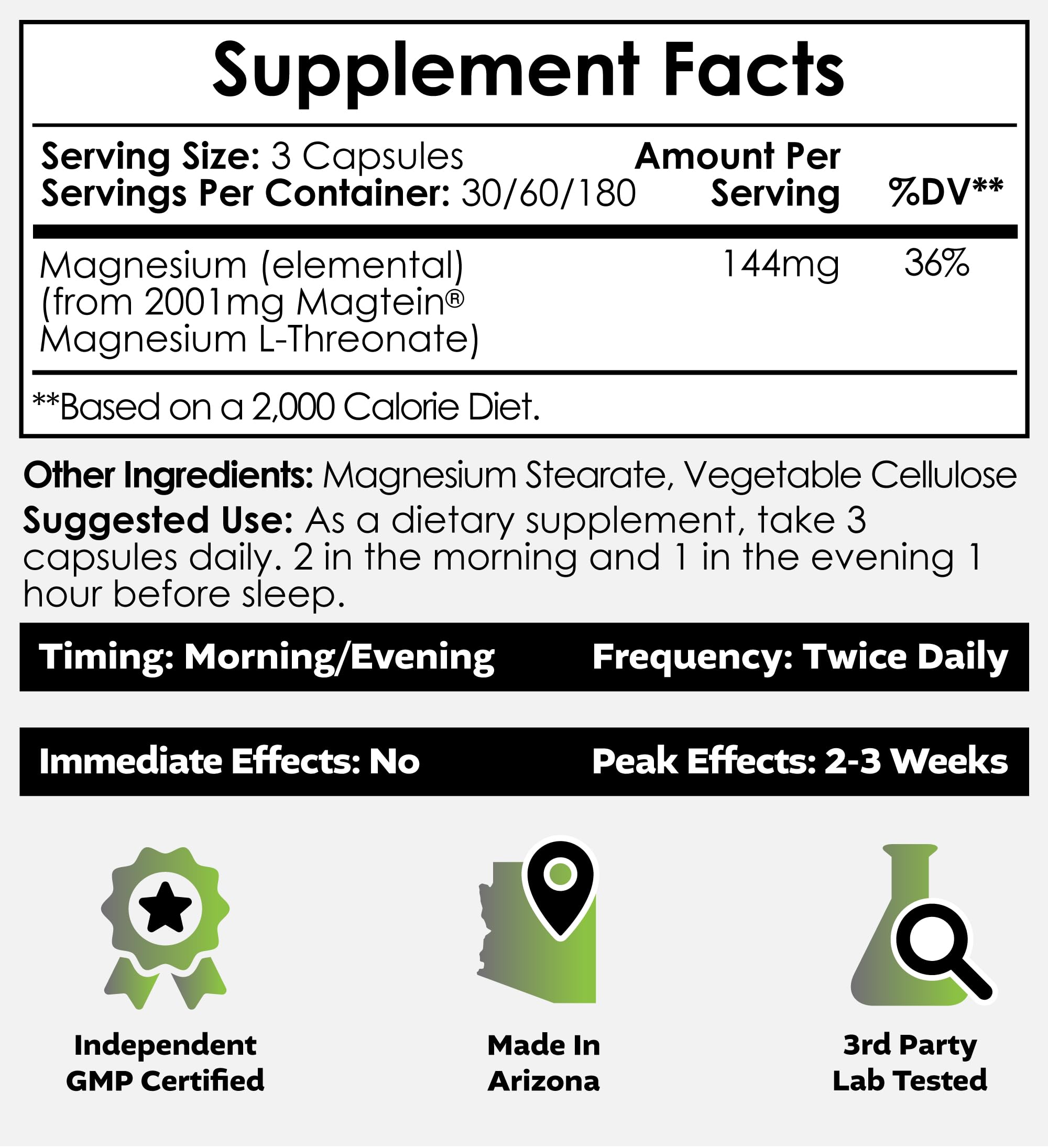 Nootropics Depot Magtein Magnesium L-Threonate Capsules | 90 Count | Mineral Supplement | Natural | Supports Mitochondrial Function | Boosts Energy and Cognitive Function Nootropics Depot Au supplements