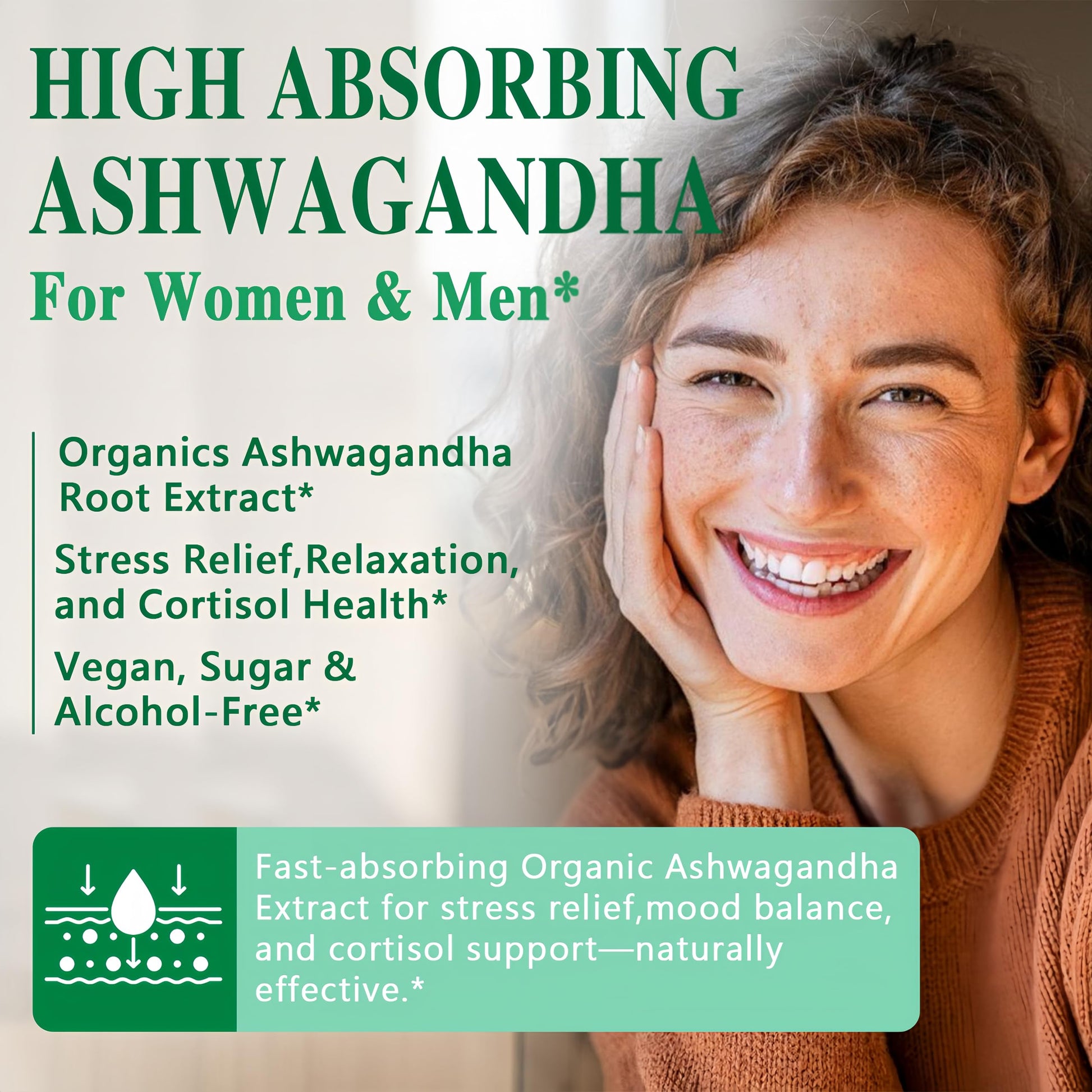 Organic Ashwagandha Drops,High Absorption Ashwagandha Extract Tincture for Stress Relief,Relaxation,Cortisol Support,Ashwagandha for Women & Men with Magnesium,L Theanine,Black Seed Oil,Vegan,Non-GMO HZZYPLANT Au supplements