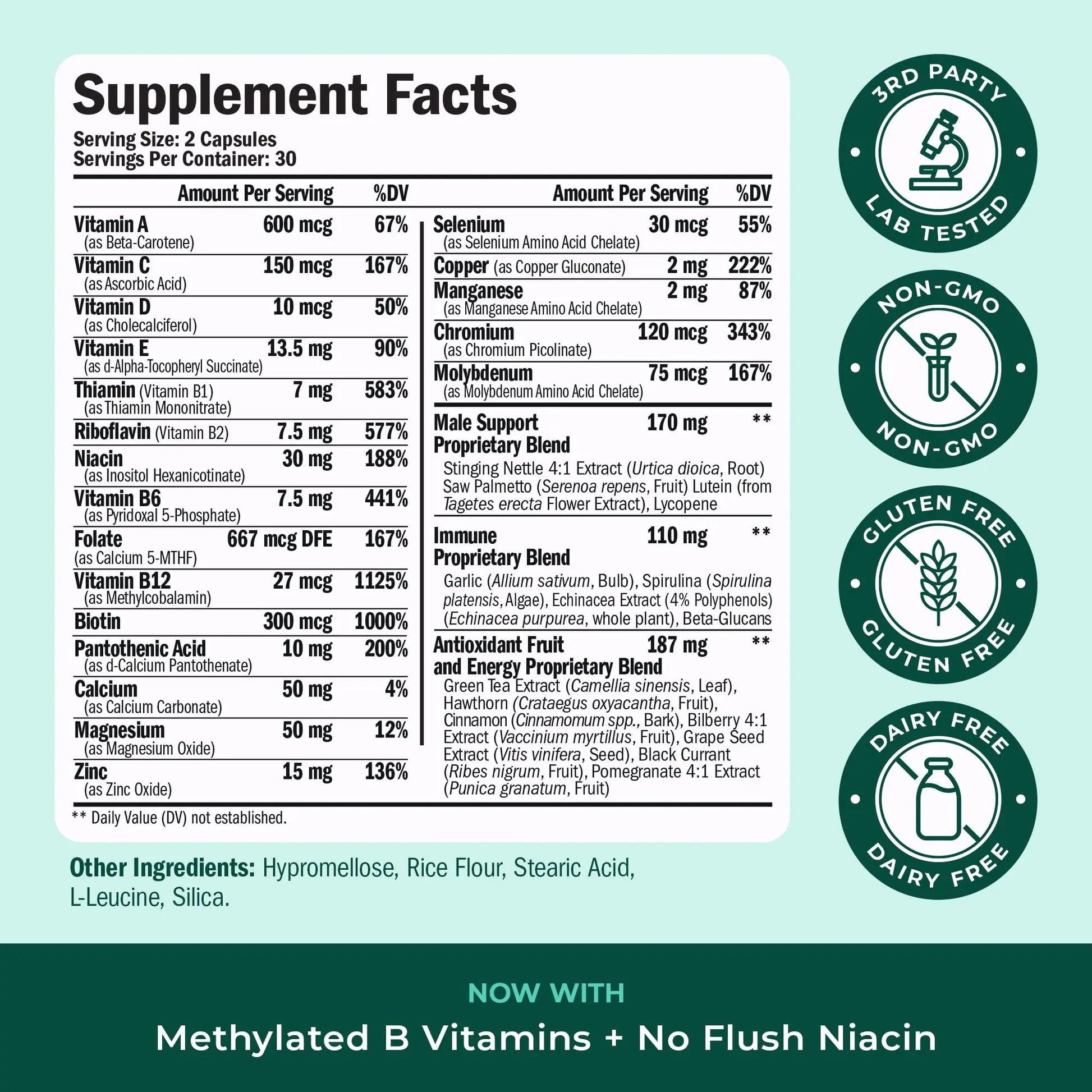 Methylated Multivitamin for Men with Bioavailable Vitamins, Chelated Minerals, Vitamin D, B12, C, A & Zinc for Energy, Focus and Immune Health Vimerson Health Au supplements