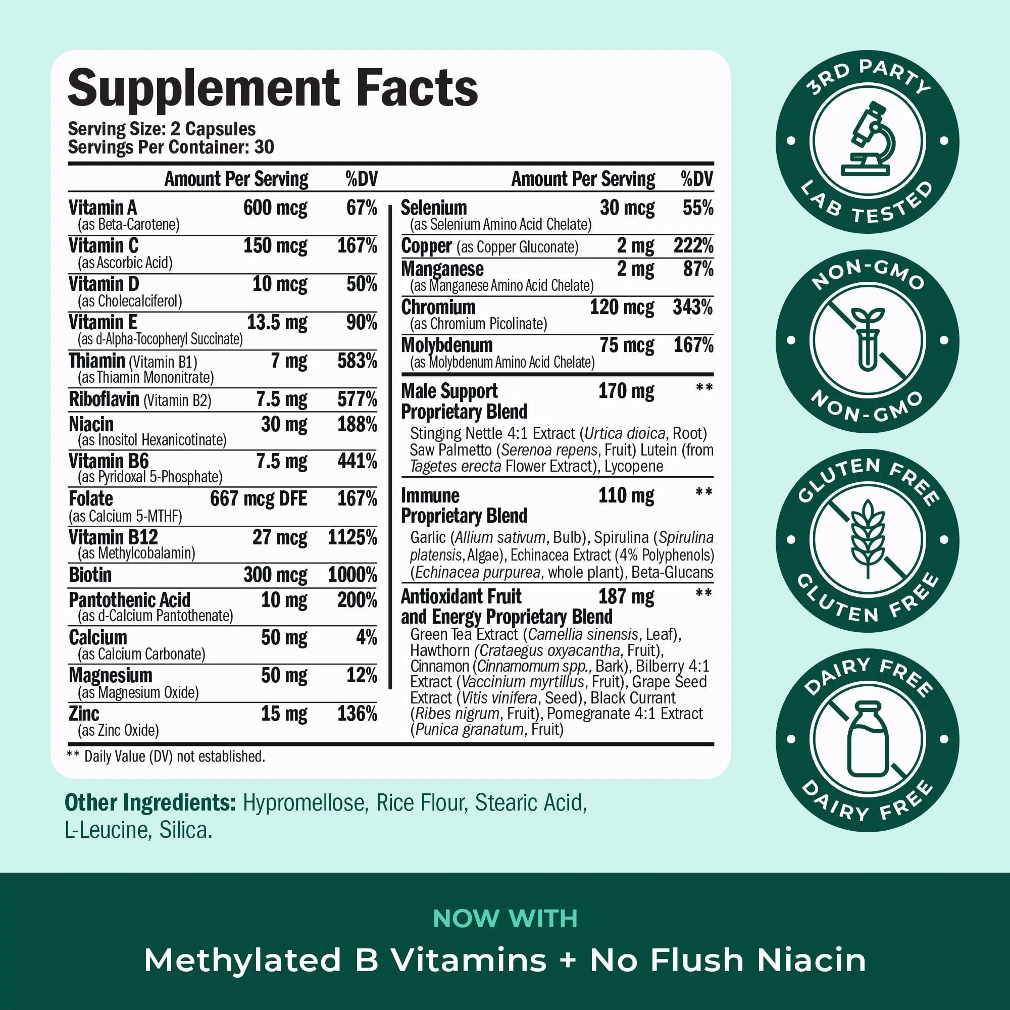 Methylated Multivitamin for Men with Bioavailable Vitamins, Chelated Minerals, Vitamin D, B12, C, A & Zinc for Energy, Focus and Immune Health Vimerson Health Au supplements