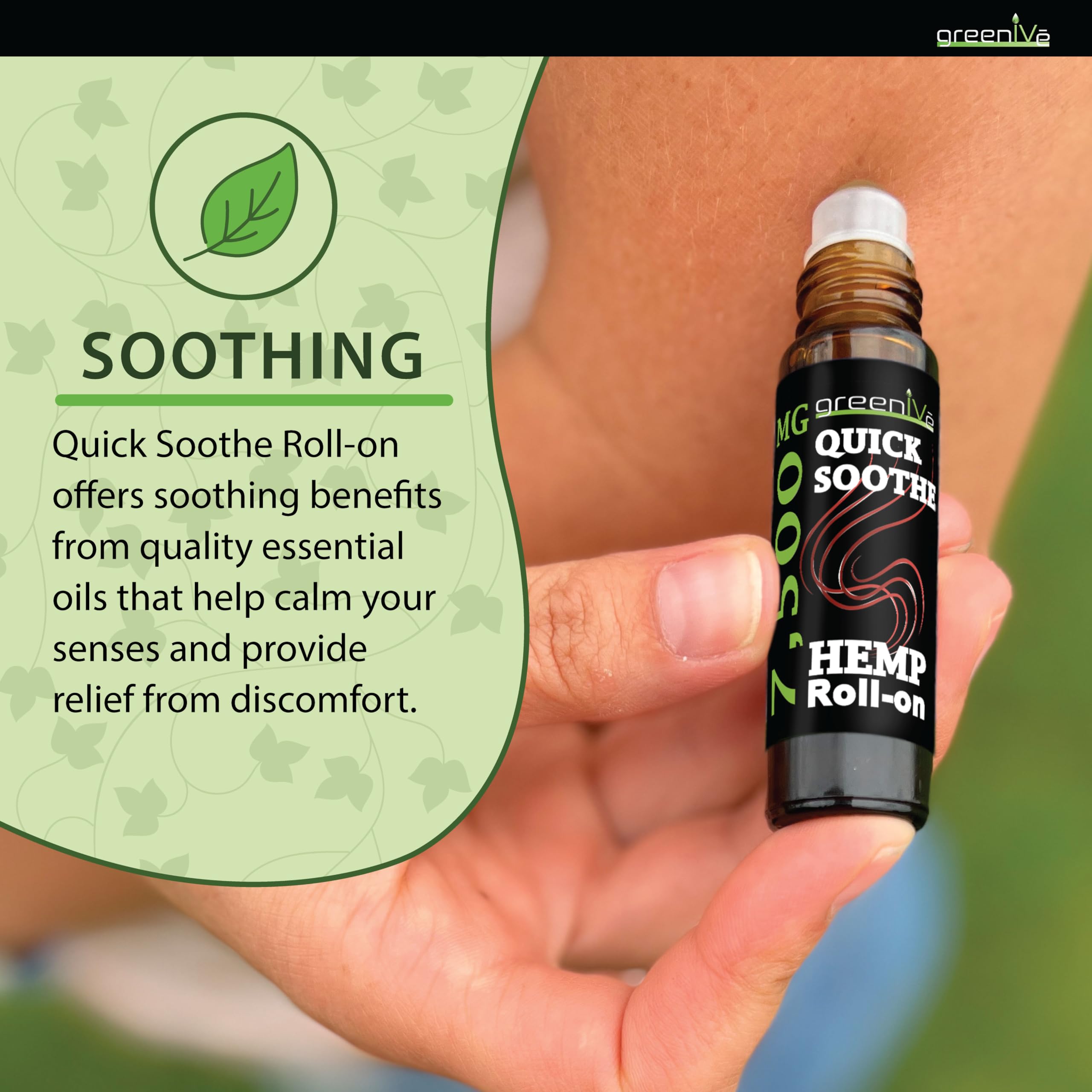 GreenIVe 7,500mg Hemp Roll-On Quick Soothe Therapeutic Essential Oil Blend for Topical Targeting Roll-On (4 Pack) GreenIVe Au supplements
