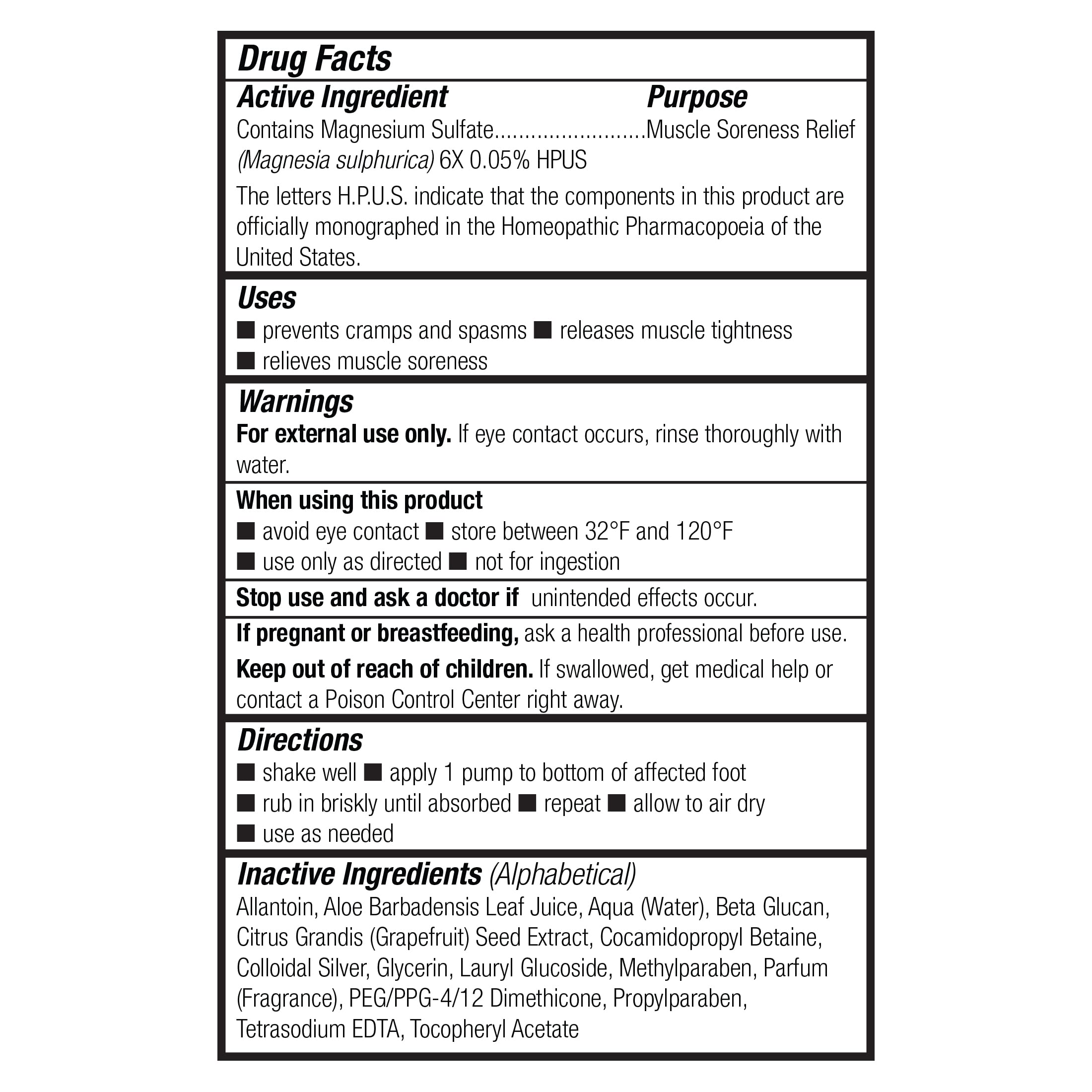 Theraworx Fast-Acting Foam for Foot Cramp Relief with Magnesium Sulfate - 3.4 Fl Oz - 1 Count Theraworx Au supplements