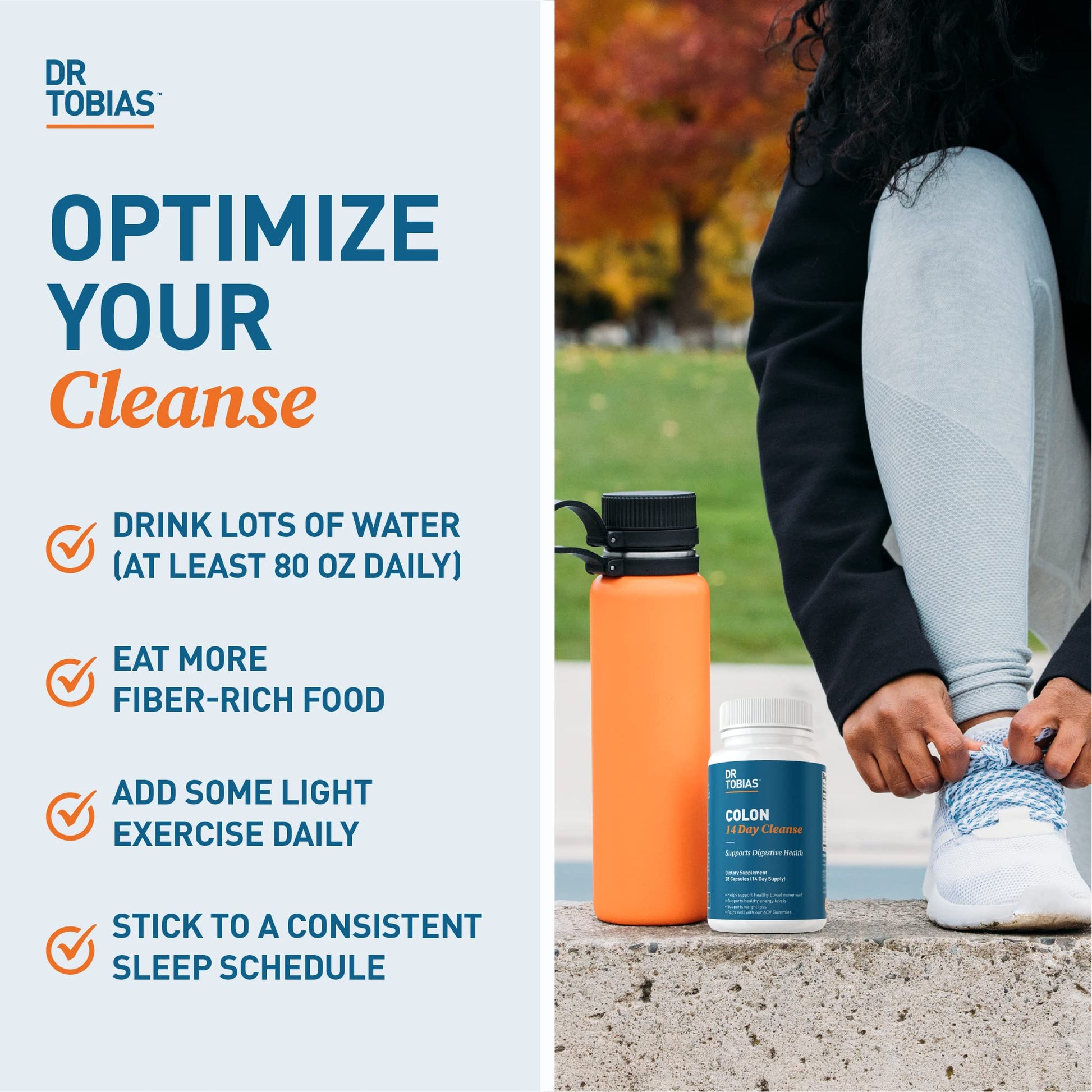 Dr. Tobias Colon Cleanse - Constipation Relief & Gut Health Support for Women & Men | 14 Day Colon Cleanser for a Gentle Colon Detox & Gut Flush - 28 Capsules (1-2 Daily) Dr. Tobias Au supplements