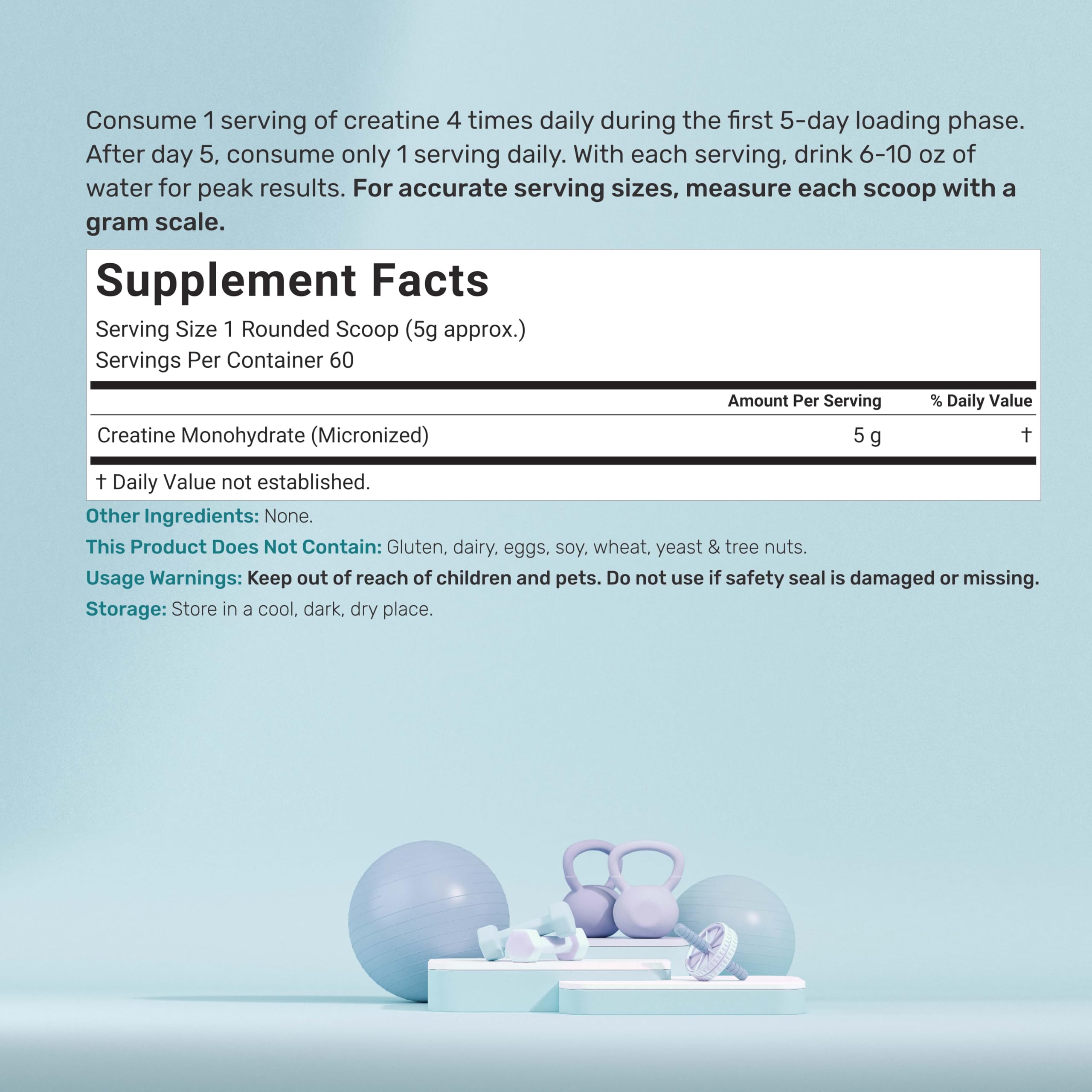 DEAL SUPPLEMENT Instant Creatine Monohydrate Powder, 5g Per Serving – 60 Servings | Micronized, Unflavored, Fast Absorbing Formula | Filler Free, Non-GMO, Keto Friendly, Vegan DEAL SUPPLEMENT Au supplements