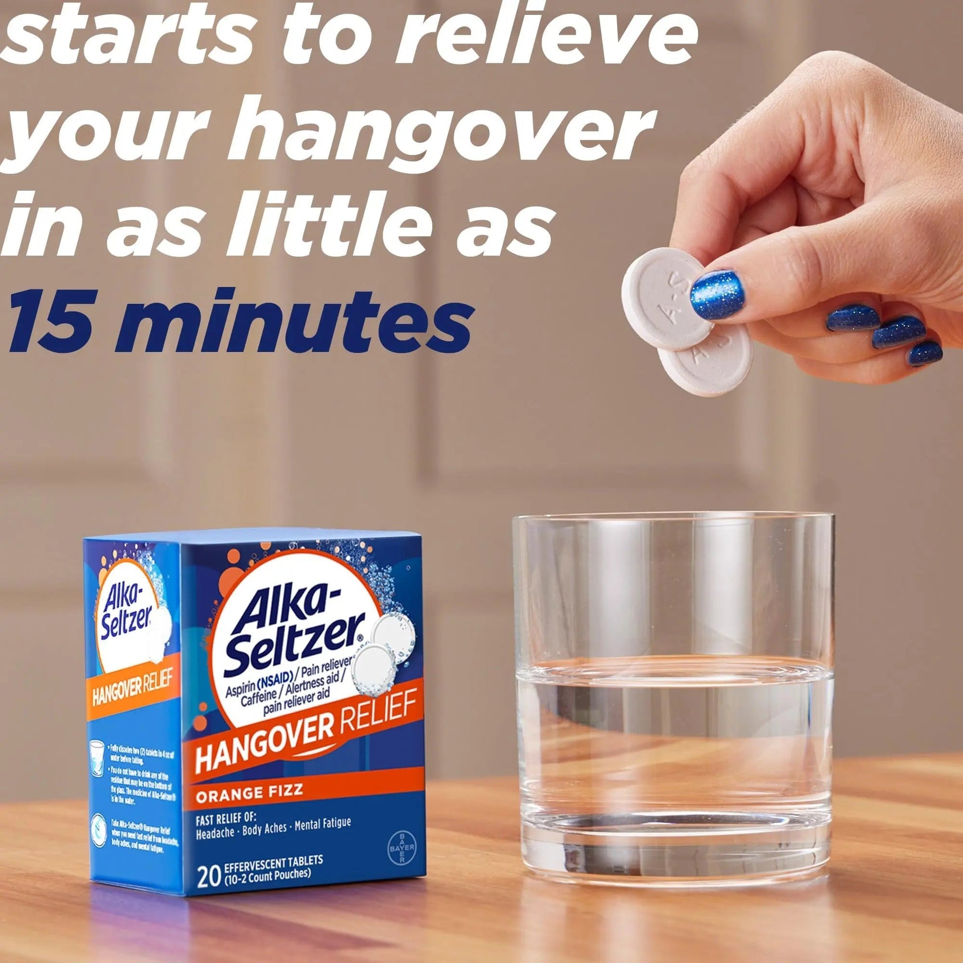 Alka-Seltzer Hangover Relief Tablets, Fast Relief Starts In About 15 Minutes for Headaches, Body Aches & Mental Fatigue, Bachelorette & Bachelor Party Packs 60 Count (3 Boxes, 20 Tablets Each) Alka-Seltzer Au supplements