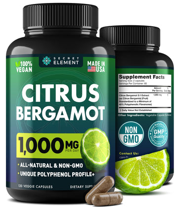 Citrus Bergamot Extract 1000mg - Citrus Bergamot Supplement for Heart, Immune System Secret Element Au supplements