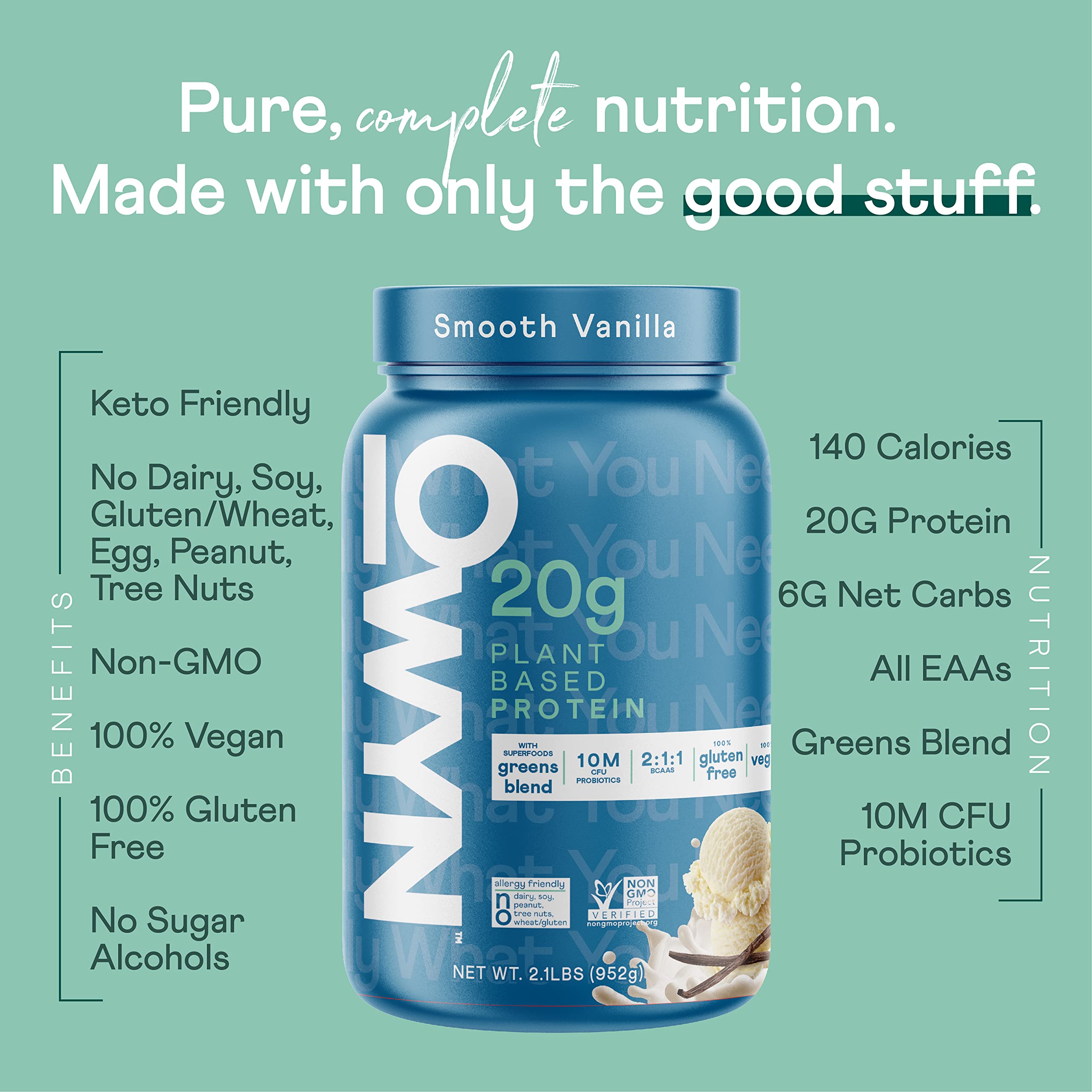 OWYN Only What You Need Plant Based Protein Powder with 20g Protein, Probiotics OWYN Only What You Need Au supplements