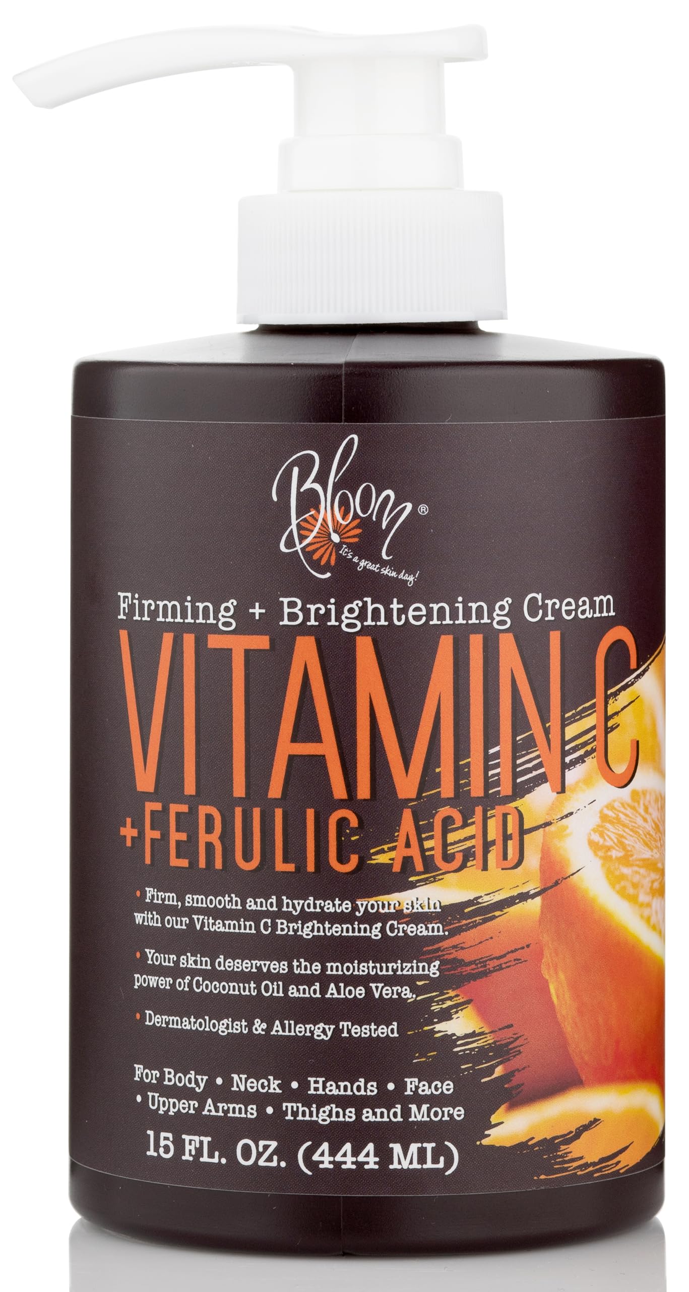 BLOOM Vitamin C Cream Body Lotion & Face Moisturizer W/Coconut Oil | Natural Skin Care BLOOM IT'S A GREAT SKIN DAY! Au supplements