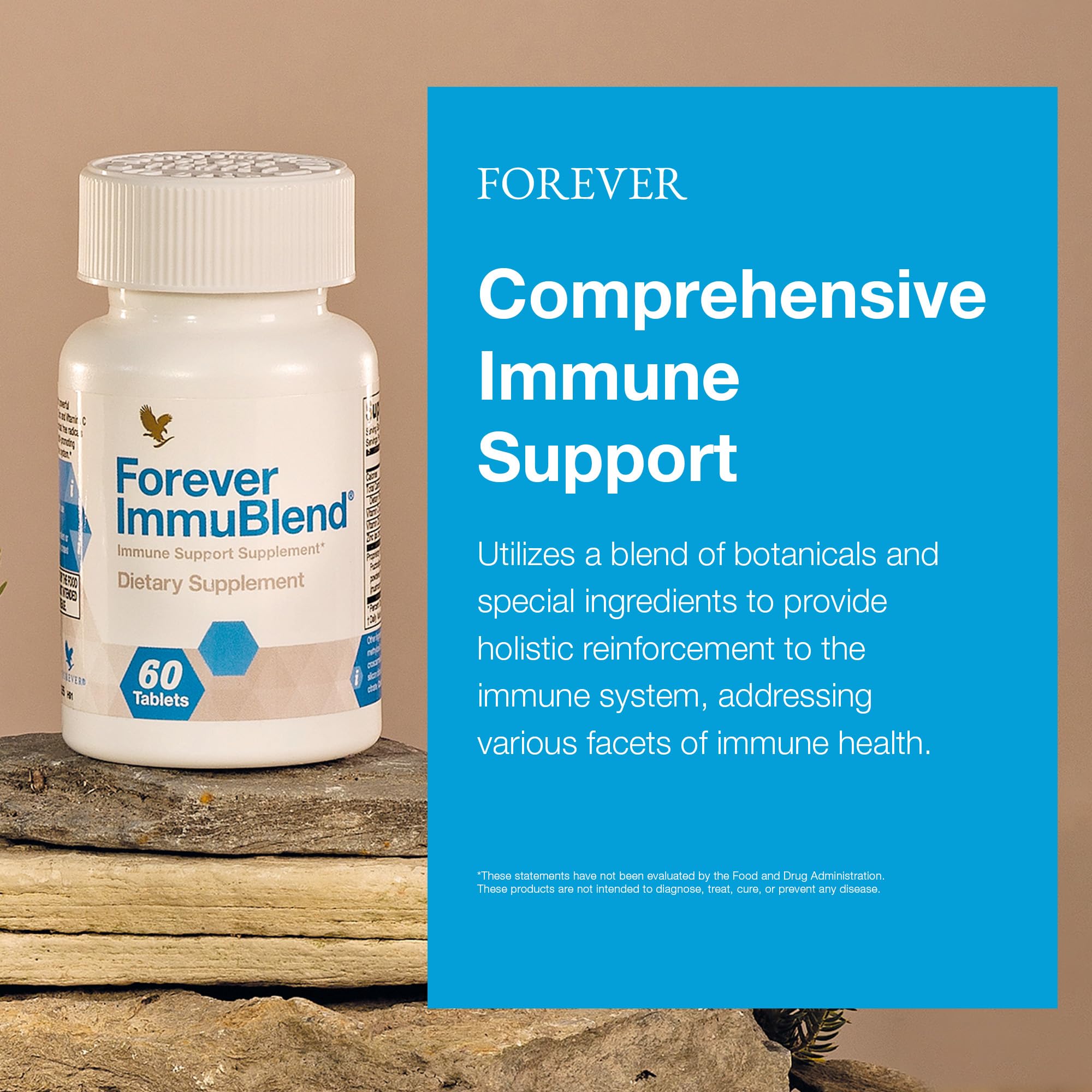 Forever Living - Forever ImmuBlend® Immune Support Supplement – Includes Botanicals, Vitamins D & C, Maitake & Shiitake Mushrooms – 60 Tablets Forever Living Products Au supplements