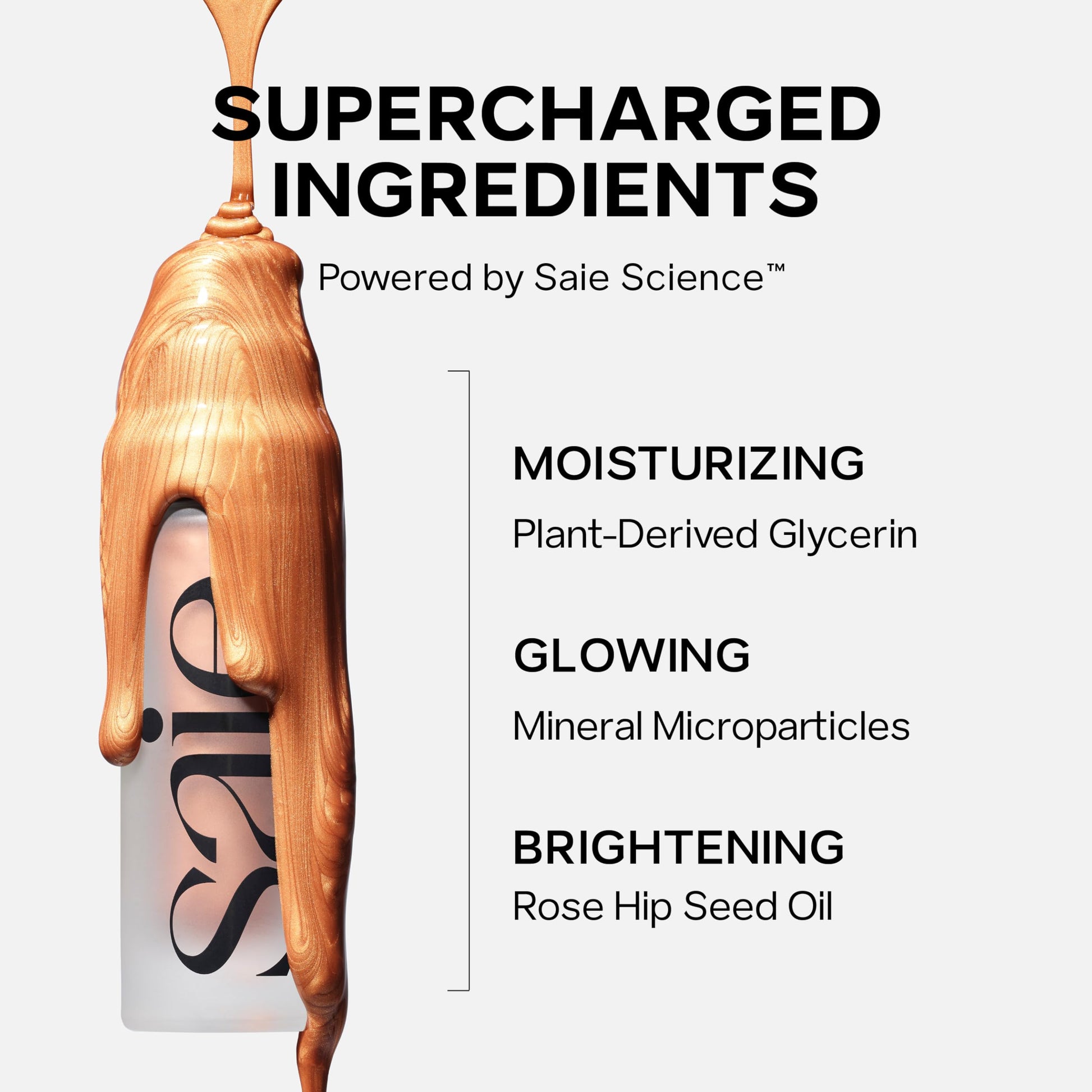 Saie Mini Glowy Super Gel Lightweight llluminator & Makeup Primer - Sunglow (0.5 oz) + Dew Blush - Lightweight Liquid Blush with a Blendable + Buildable Cream Finish - Rosy (.40 oz) Saie Au supplements