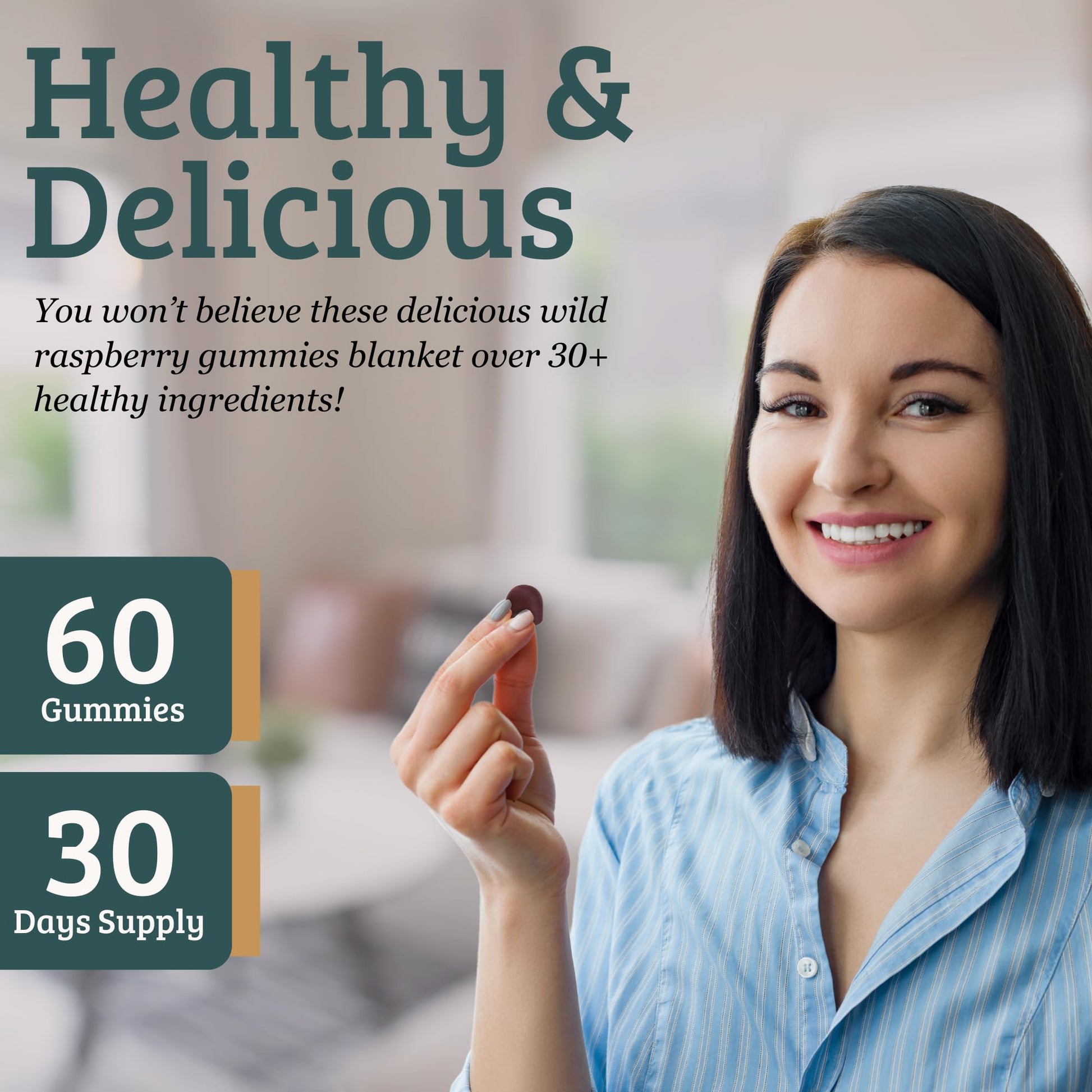 SUNMED Supergreens Daily Gummies – Wellness Blend with Ashwagandha, Green Tea, Spirulina, Probiotics, Antioxidants & Detox Support for Immunity, Gut, Skin & Brain Health | Wild Raspberry, 60ct SUNMED Au supplements