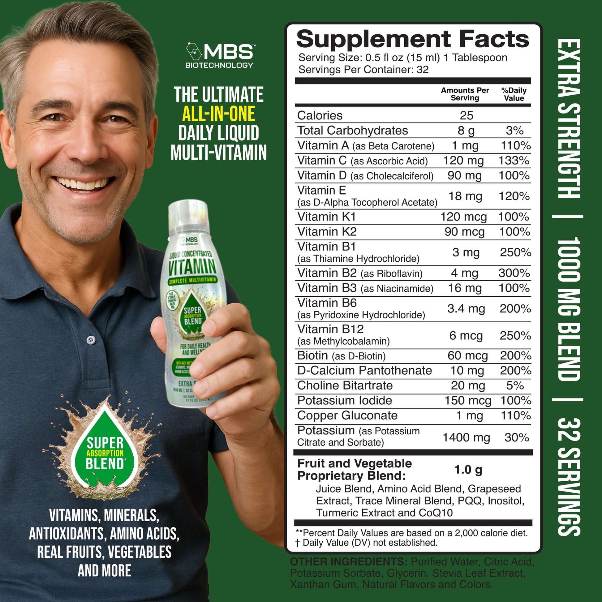 MBS Biotechnology Liquid Multivitamin for Adults – Complete High-Absorption Daily Vitamin with Superfoods, CoQ10, B-Complex, Turmeric & PQQ – Immune & Energy Support – Berry Flavor, 17 oz MBS Biotechnology Au supplements