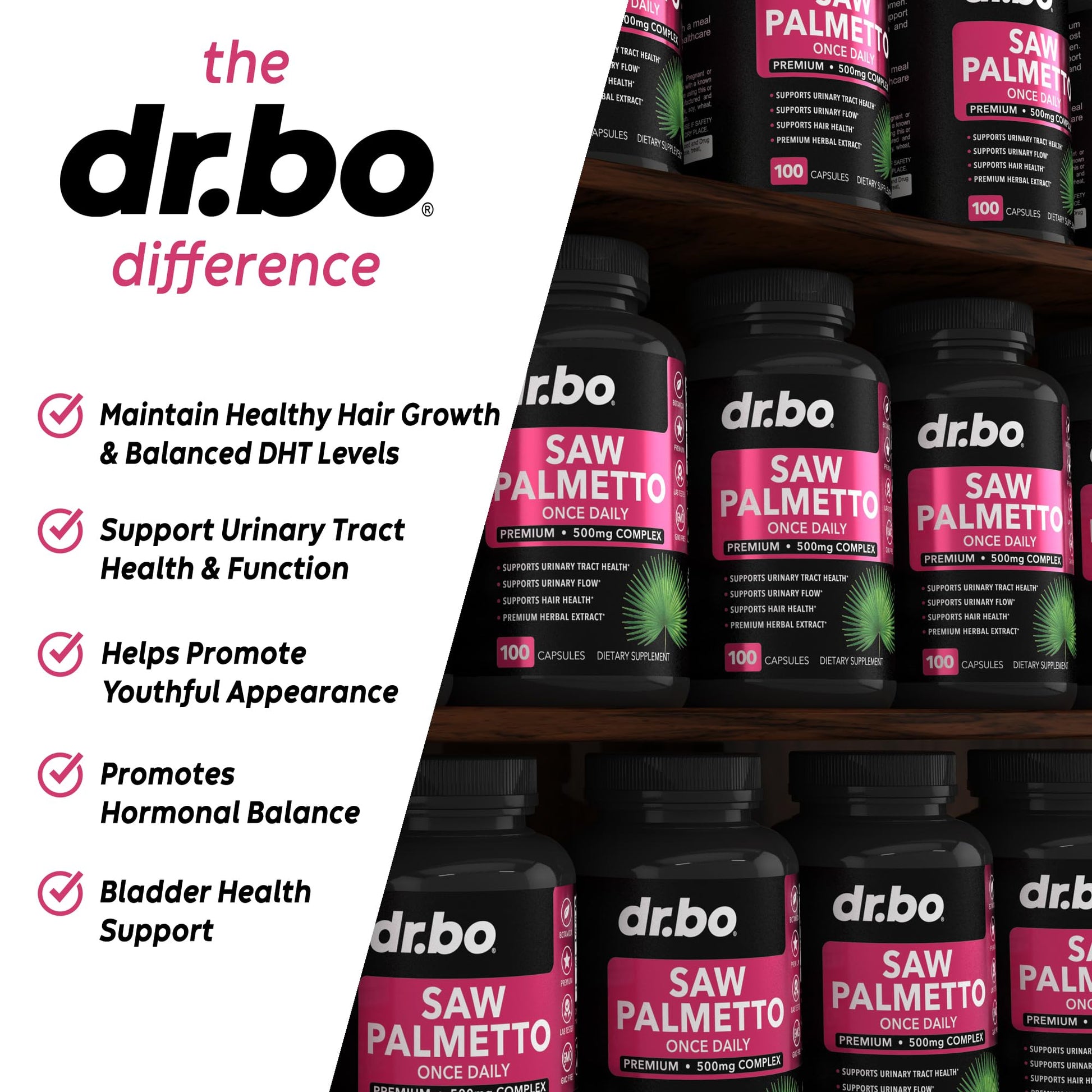 Saw Palmetto for Women Hair Loss - DHT Blocker for Women Hair Growth Plus Bladder DR. BO Au supplements