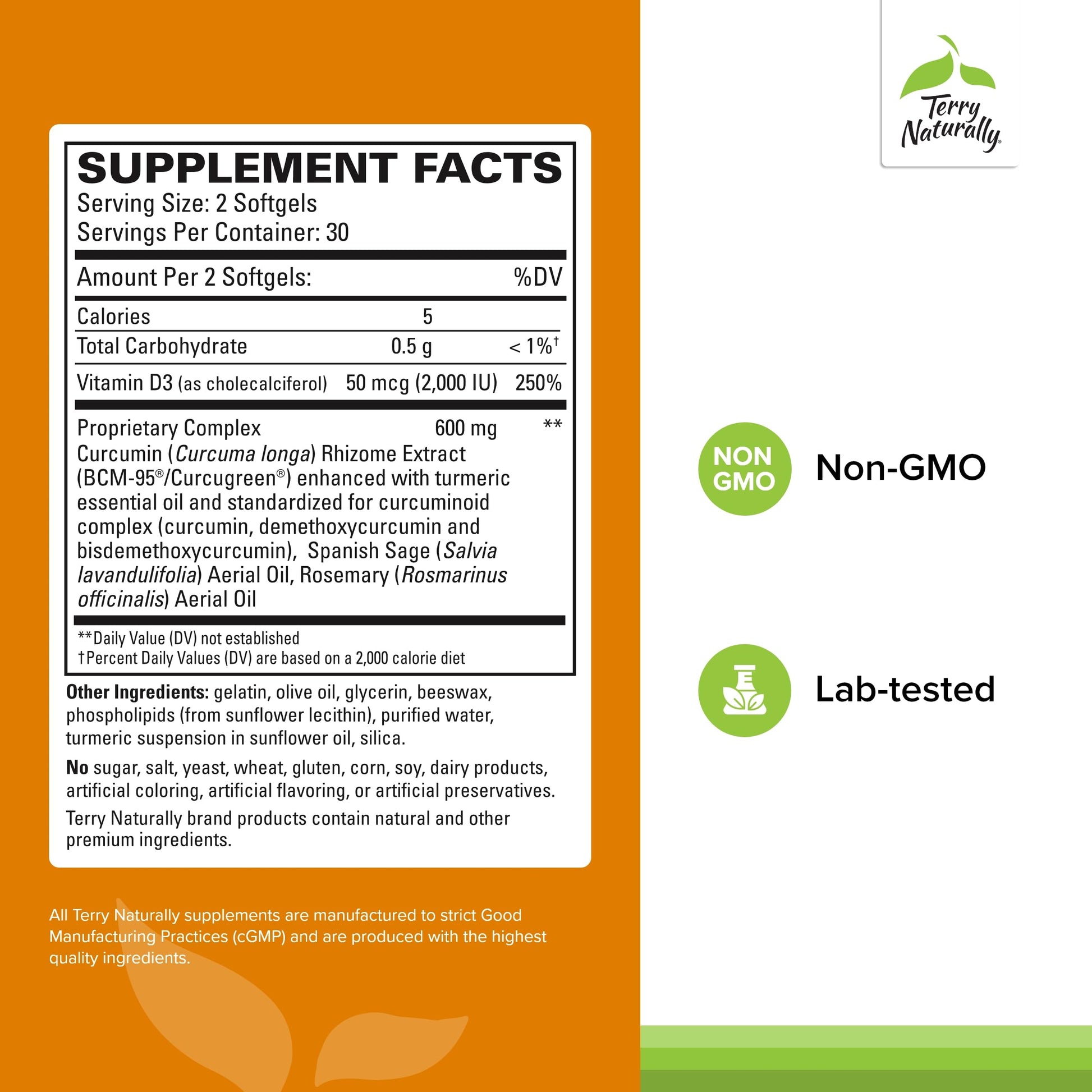 Terry Naturally CuraMed Brain - Dietary Supplement to Support Clarity & Focus - Brain Health Supplement with Curcumin & Turmeric Essential Oil to Aid Concentration - 60 Softgels (2 Pack) Terry Naturally Au supplements