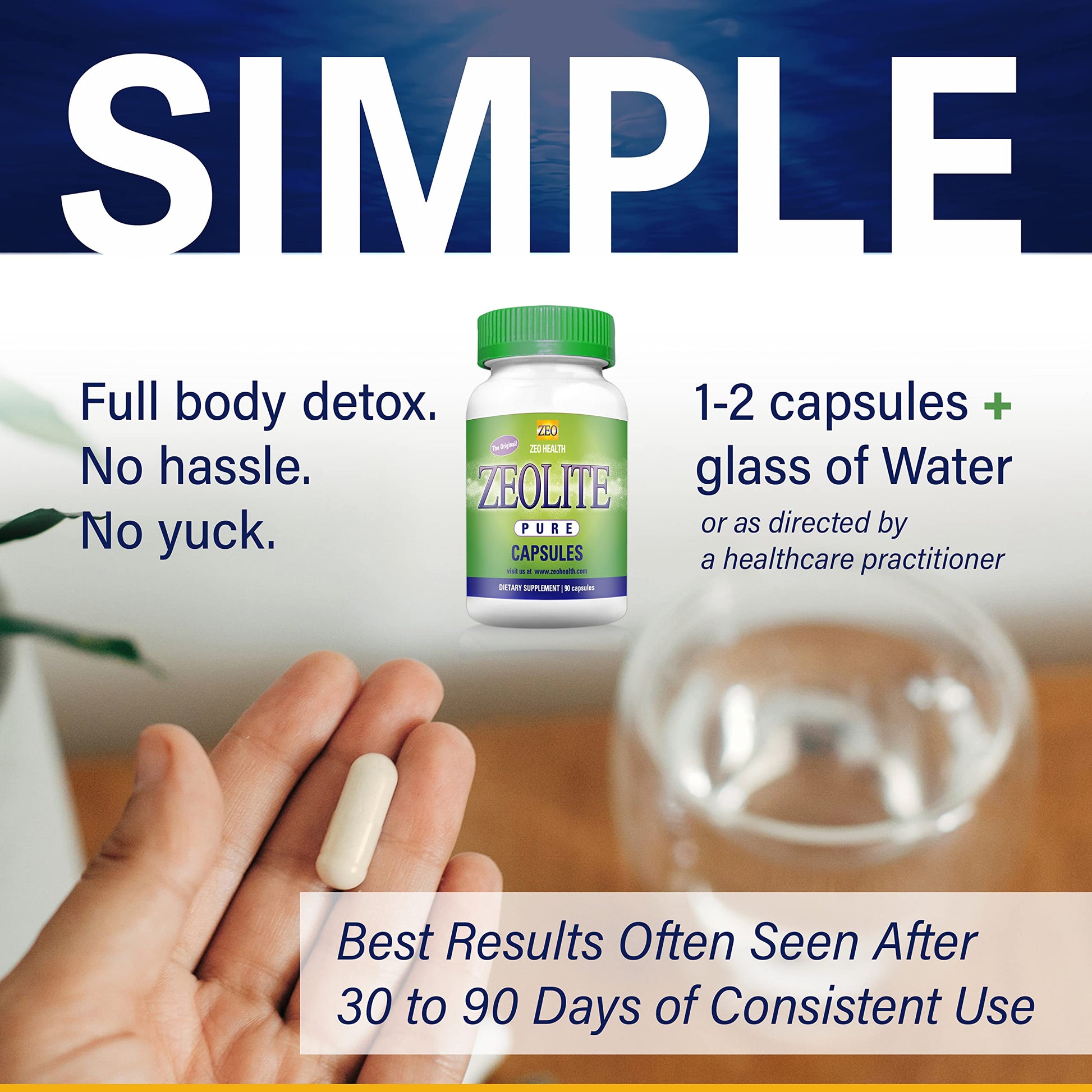 Zeolite Pure Capsules | Zeolite Detox, Extra Strength | Pure, Full Body Cleanse for Women Zeo Health Au supplements