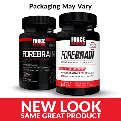 Force Factor Forebrain Nootropic Brain Supplement with Caffeine Bacopa and Huperzine A Capsules 3Pack, White, 90 Count Force Factornz supplements