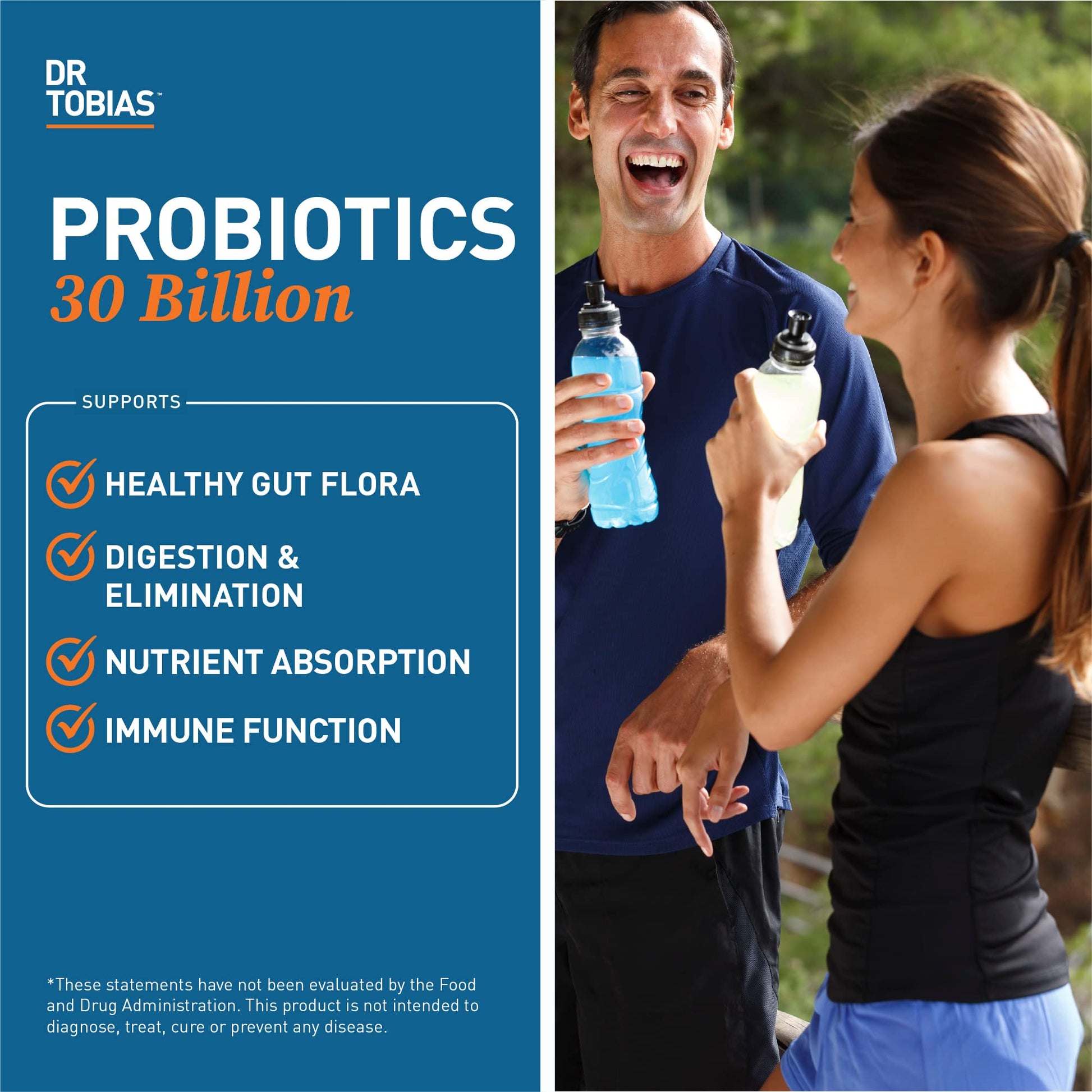 Dr. Tobias Probiotics 30 Billion, 10 Strains, 30 Billion CFU's, Targeted Release Probiotics Dr. Tobias Au supplements