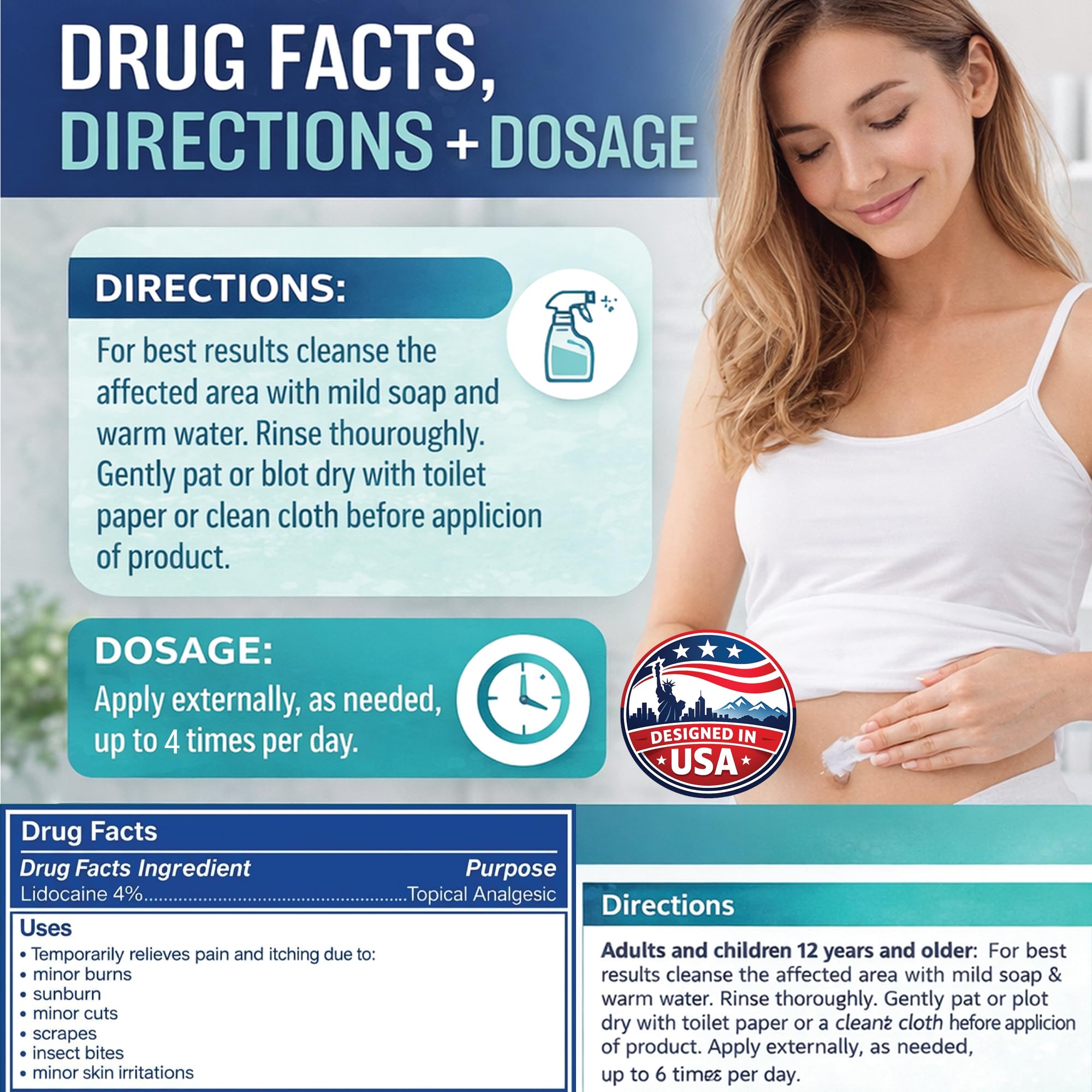 JustHeal RX Lidocaine Cream for Hemorrhoids | 2 OZ Tube – Fast-Acting 4% Lidocaine Numbing Cream & Topical Analgesic Cream for Anorectal Itch Relief | OTC Lidocaine Cream Maximum Strength JustHeal RX Au supplements
