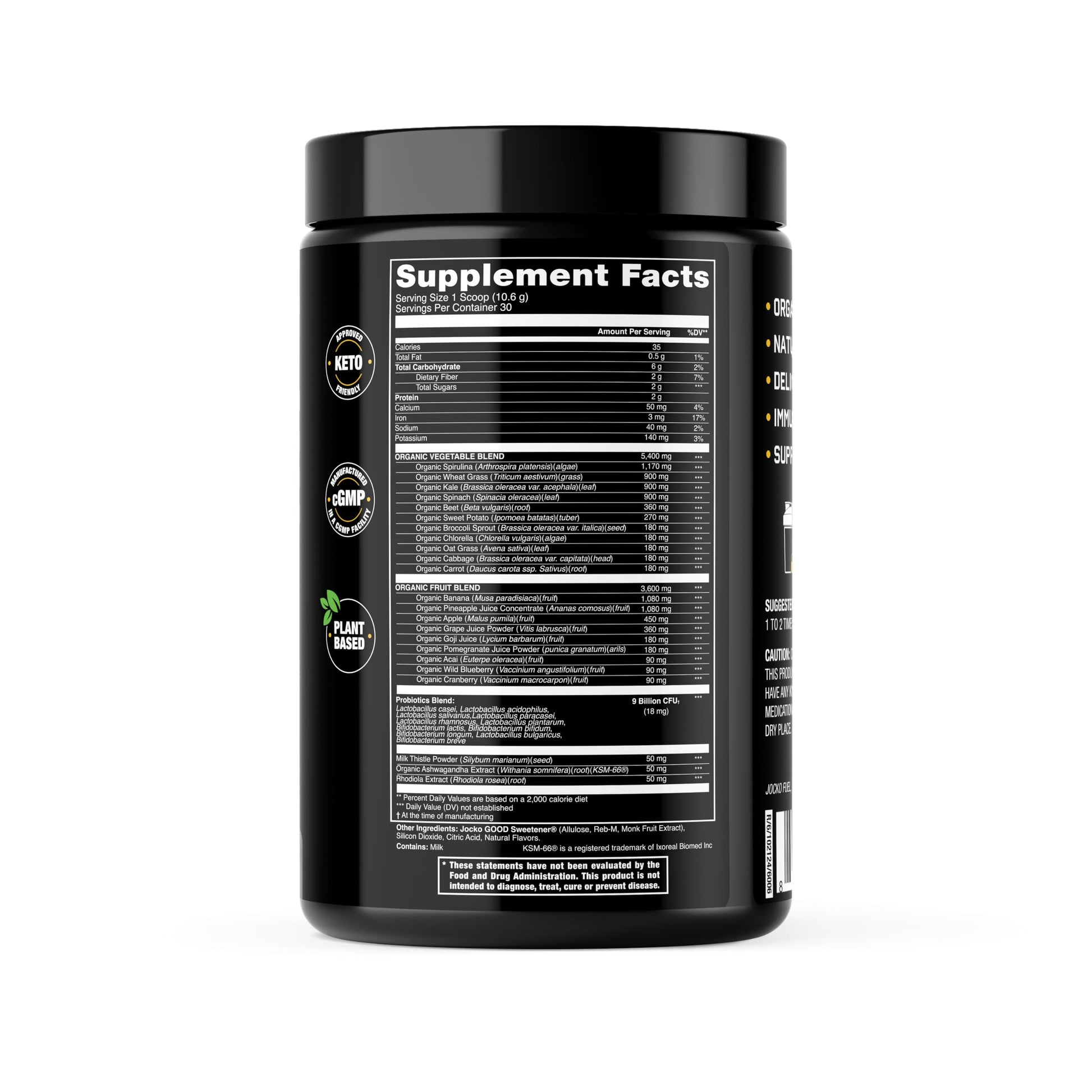 Jocko Fuel Daily Greens Powder - Premium Organic Greens Superfood Powder for Gut Health, Digestion, Bloating, Immune Support with Spirulina, Chlorella, Digestive Enzymes, & Probiotics - 30 Servings Jocko Fuel Au supplements