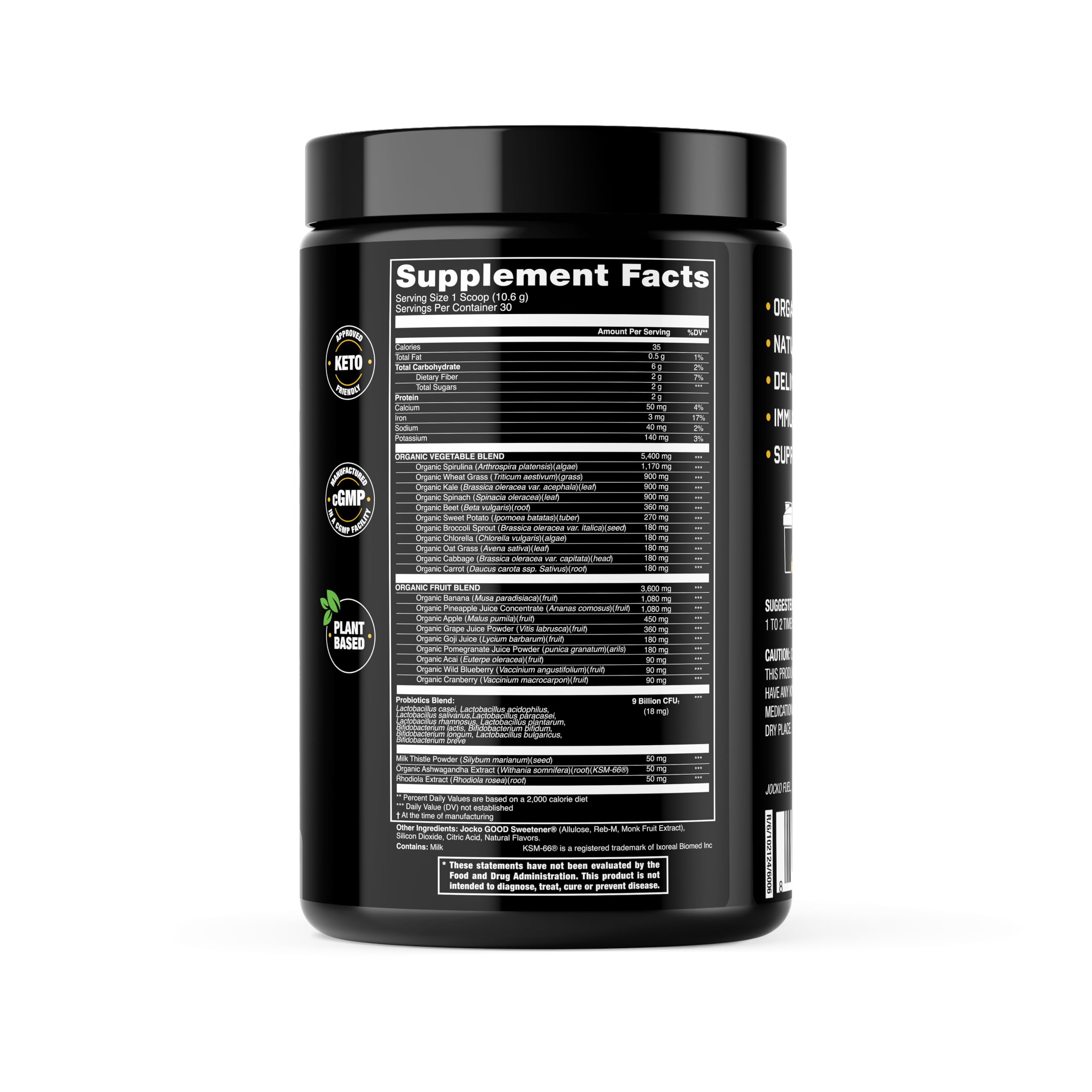 Jocko Fuel Daily Greens Powder - Premium Organic Greens Superfood Powder for Gut Health, Digestion, Bloating, Immune Support with Spirulina, Chlorella, Digestive Enzymes, & Probiotics - 30 Servings Jocko Fuel Au supplements