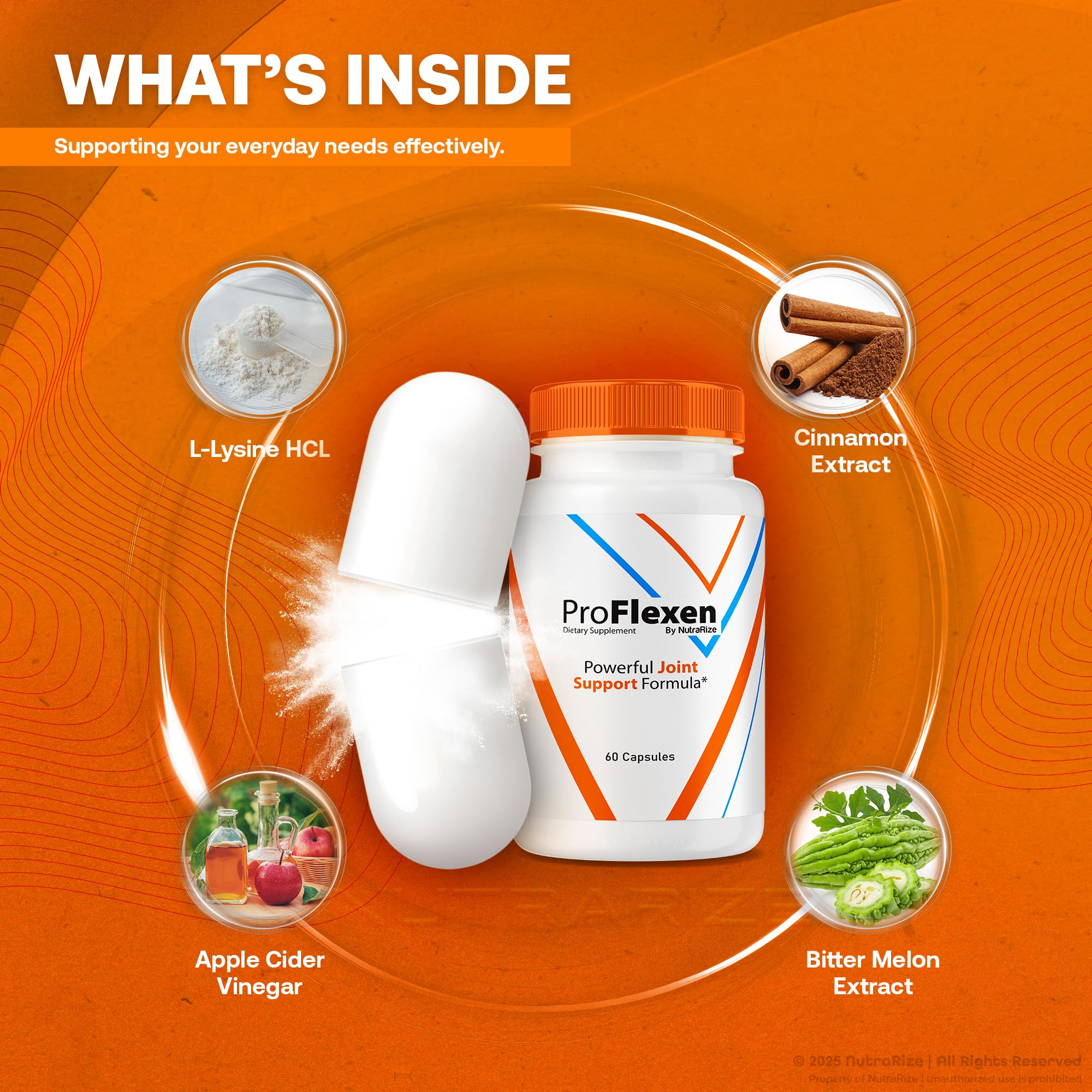 ProFlexen Capsules, ProFlexen Advanced Joint Support Formula, ProFlexen Collagen Support Pills, All Natural Supplement for Healthy and Flexible Joints, Official Pro Flexen Joint Reviews (60 Capsules) NutraRize Au supplements