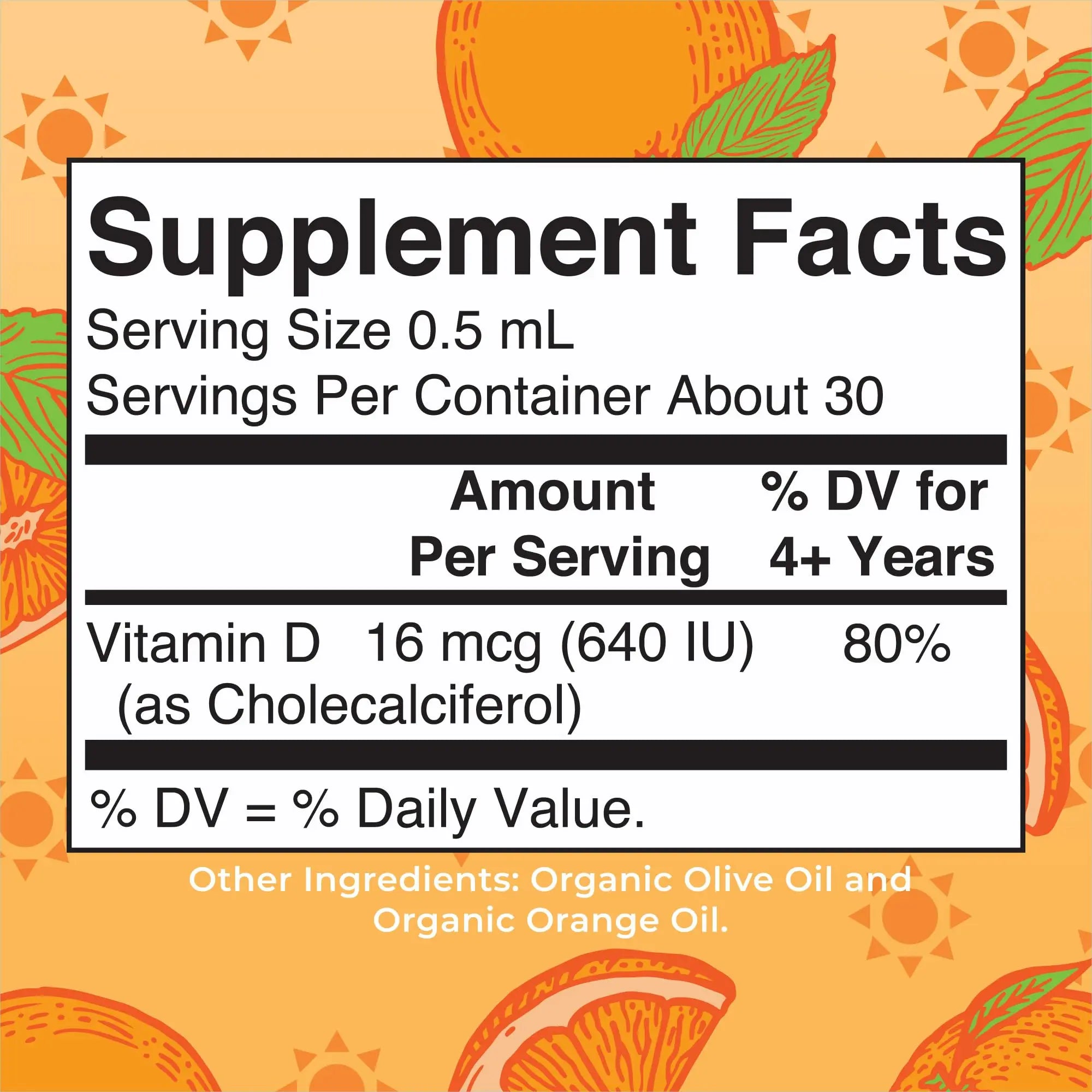 MaryRuth Organics USDA Organic Vitamin D3 Liquid Drops for Kids | 640 IU Vitamin D3 Per Serving | Kids Immune Support & Bone Health Supplement | Formulated for Ages 4-13 | 0.5oz | 30 Servings MARYRUTH'S Au supplements