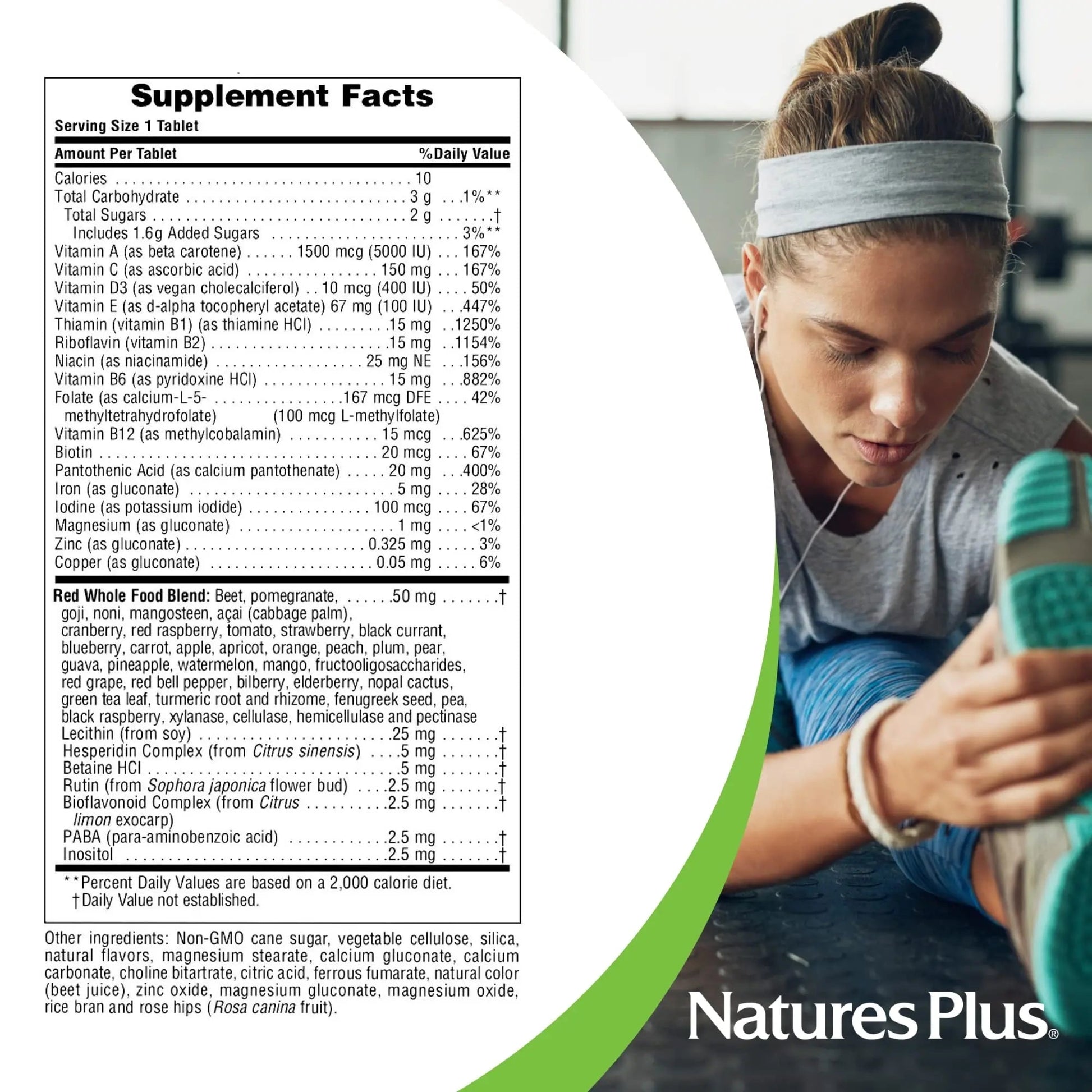 NaturesPlus Adult's Chewable - 60 Tablets, Exotic Red Berry Flavor - Multivitamin & Mineral - Vegetarian, Gluten Free - 60 Servings NaturesPlus Au supplements