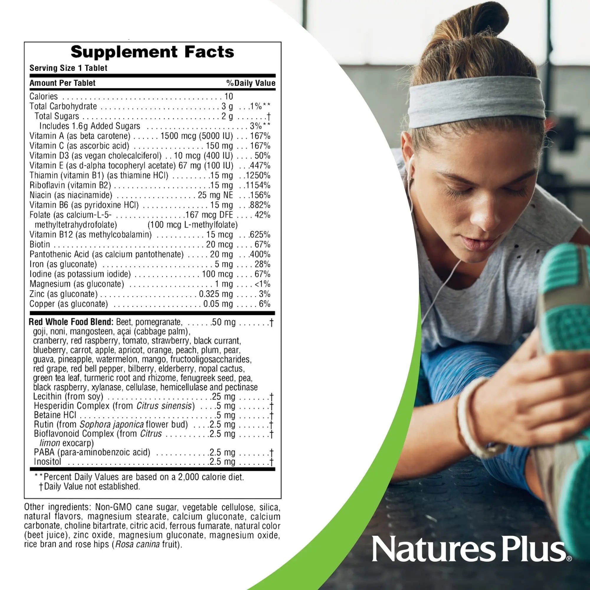 NaturesPlus Adult's Chewable - 60 Tablets, Exotic Red Berry Flavor - Multivitamin & Mineral - Vegetarian, Gluten Free - 60 Servings NaturesPlus Au supplements