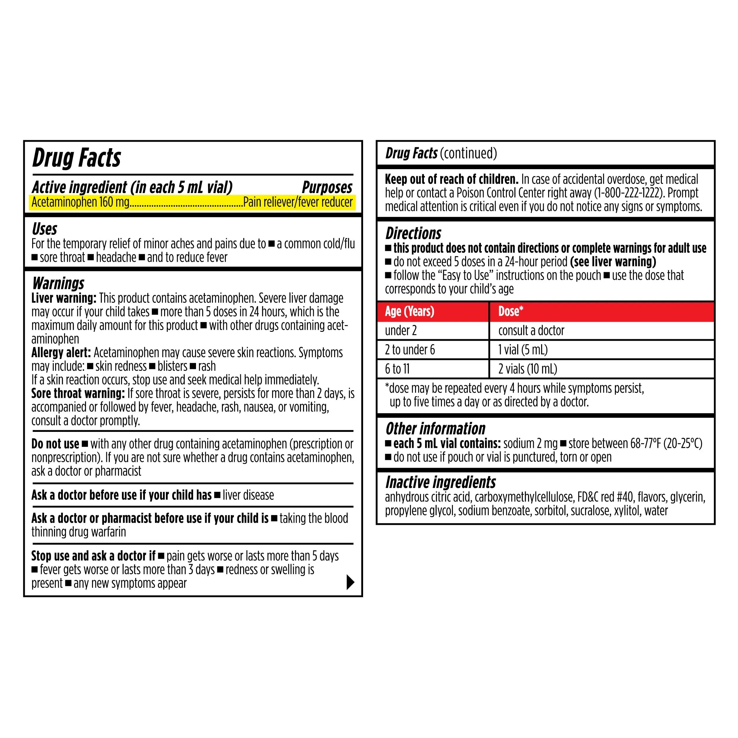 Dr. Kids Children’s Pain and Fever Medicine - Acetaminophen for Kids Ages 2-11, Pre-Measured Single-Use Vials for Headache, Sore Throat, Cold and Flu, Cherry Flavor, 30 Count Dr. Kids Au supplements