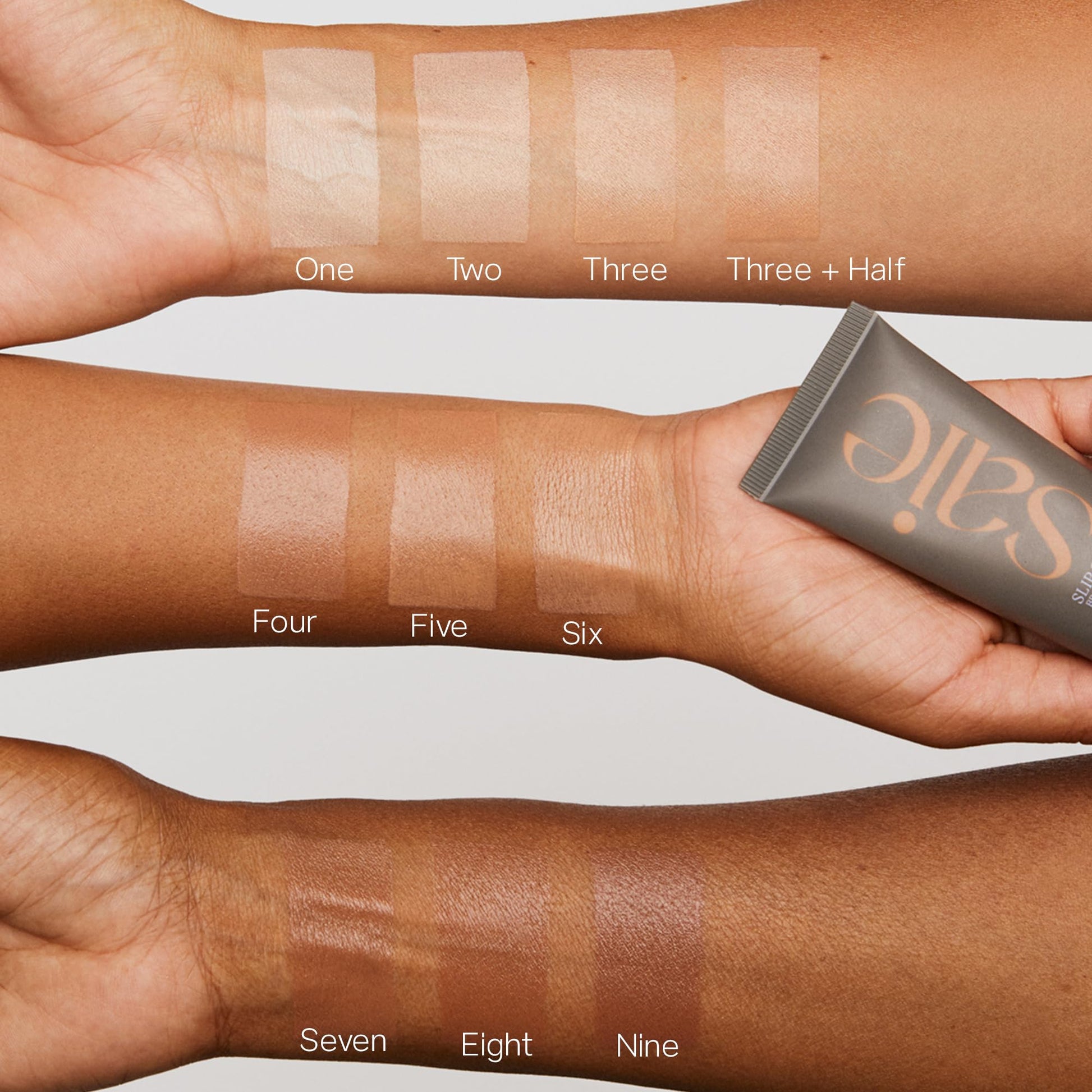 Saie Slip Tint Tinted Moisturizer with SPF 35 - Light Coverage, Glowy Skin Tint & Mineral Sunscreen for Face with Hydrating Hyaluronic Acid - Summer Makeup Essential - Shade Three + Half (1.35 oz) Saie Au supplements