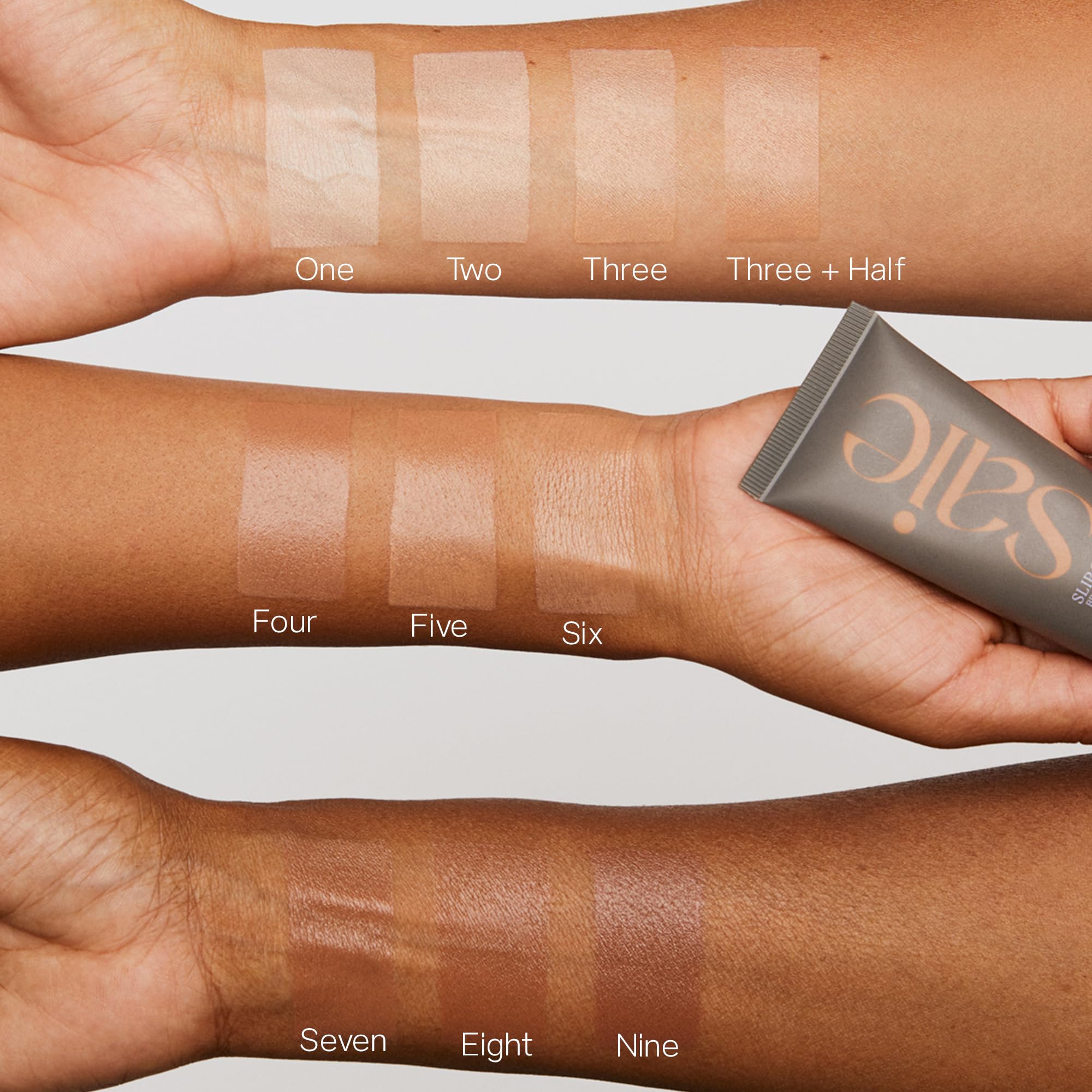 Saie Slip Tint Tinted Moisturizer with SPF 35 - Light Coverage, Glowy Skin Tint & Mineral Sunscreen for Face with Hydrating Hyaluronic Acid - Summer Makeup Essential - Shade Three + Half (1.35 oz) Saie Au supplements