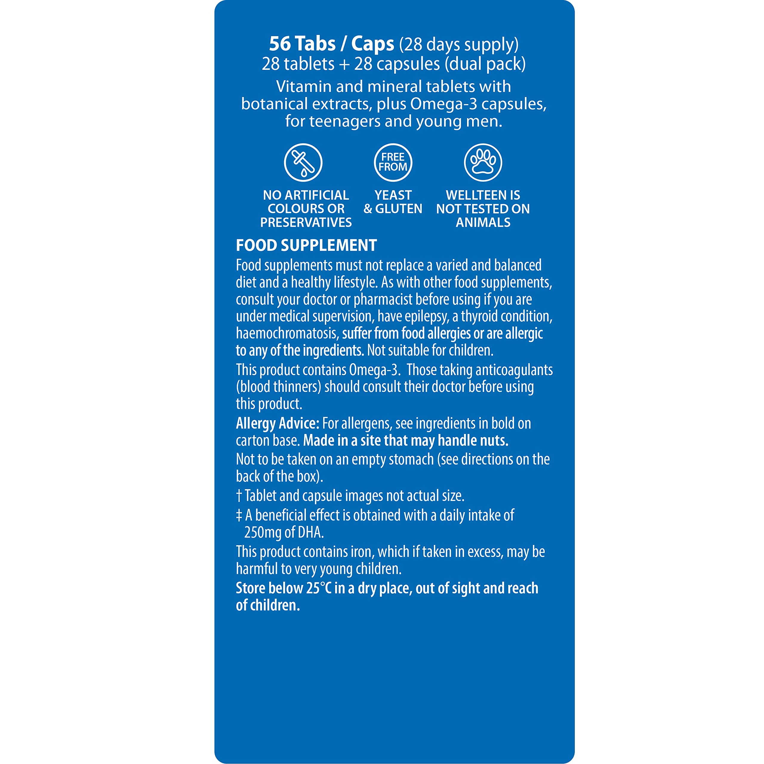 Vitabiotics Wellteen Him Plus Tablets/Capsules, 56 Count (Pack of 1) Wellteen Au supplements