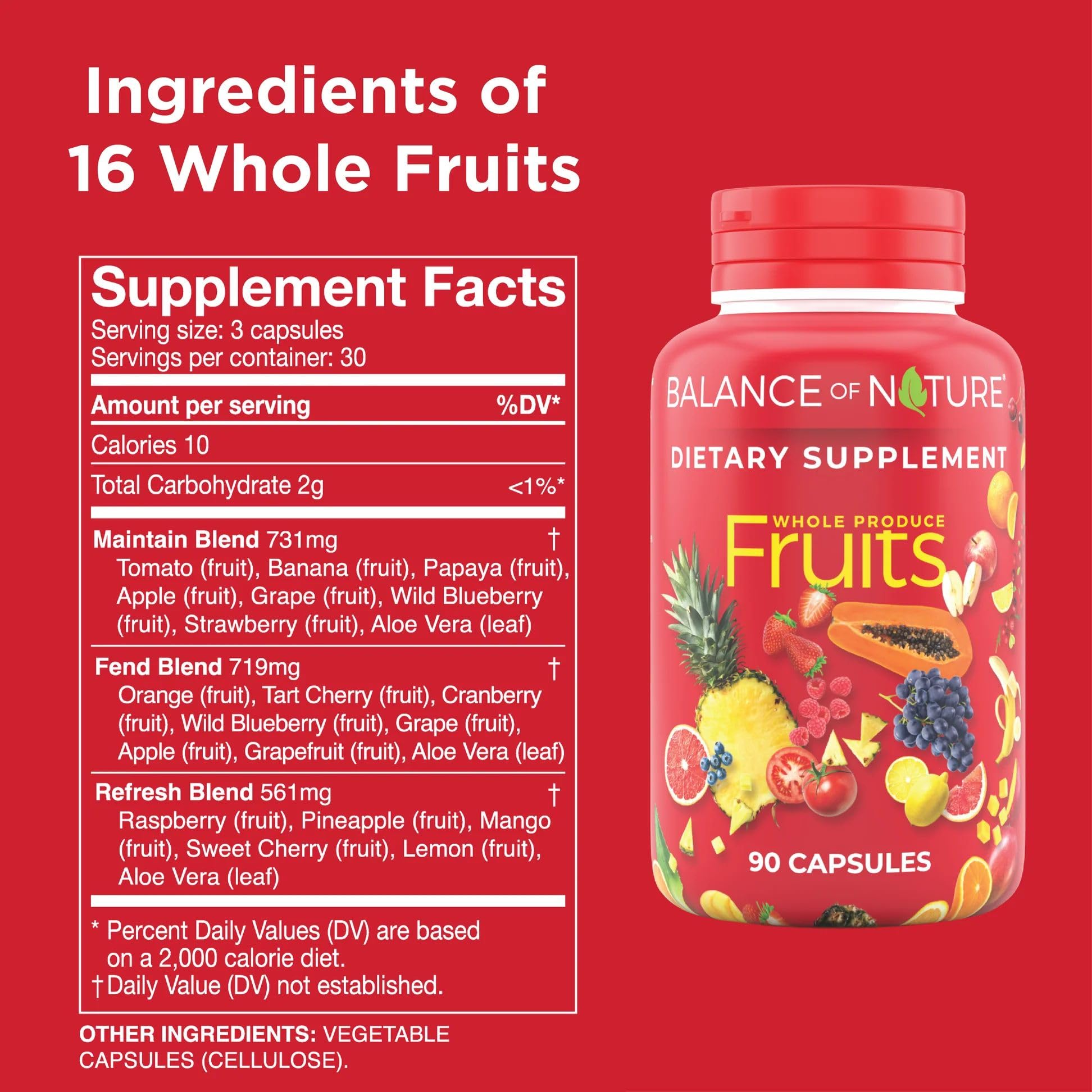 Balance of Nature Whole Fruits Supplement with Superfood Fruits Balance of Nature Au supplements