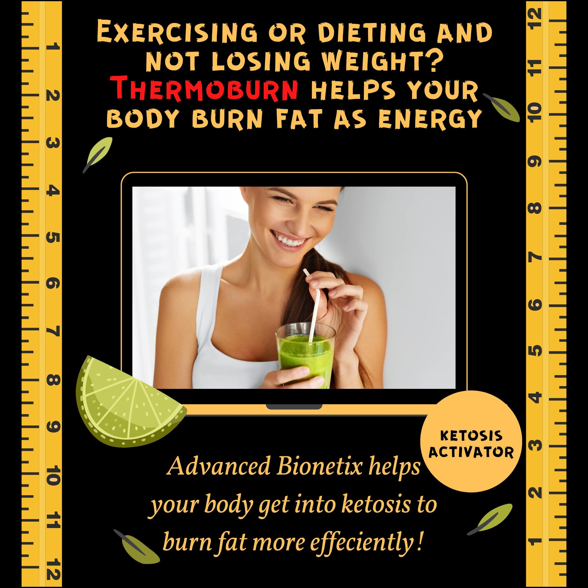 ThermoBurn™ Ketosis Activator Keto Pills + Apple Cider Vinegar Capsules Fat Burner Advanced Bionetix Au supplements