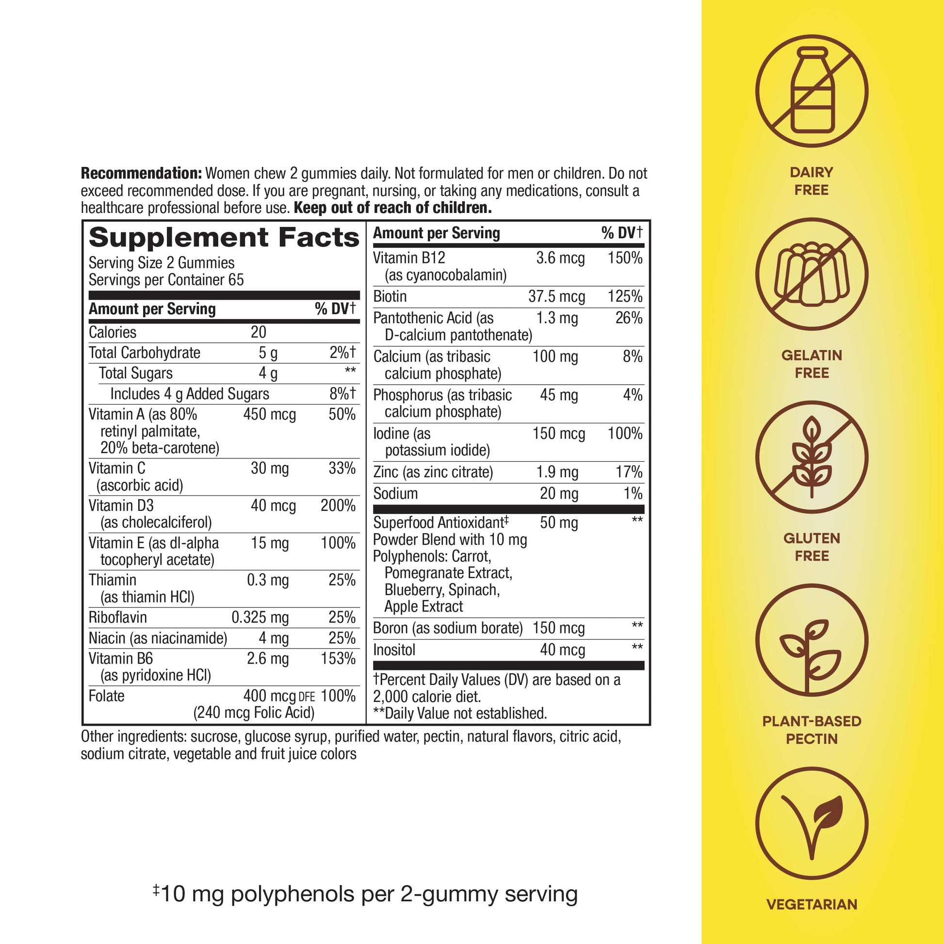 Nature's Way Alive! Women's Daily Gummy Multivitamins, 16 Vitamins & Minerals, Energy Metabolism*, Hair Skin & Nails Nature's Way Au supplements