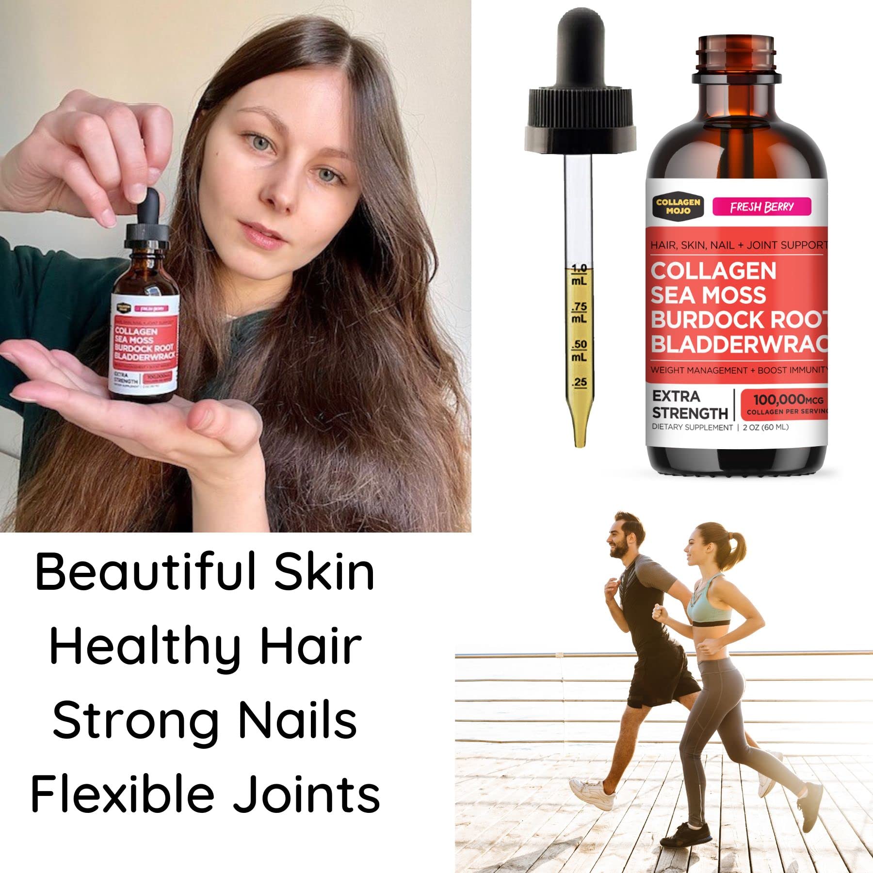 Collagen Mojo Liquid Collagen Peptides with Sea Moss, Burdock Root & Bladderwrack Collagen Mojo Au supplements