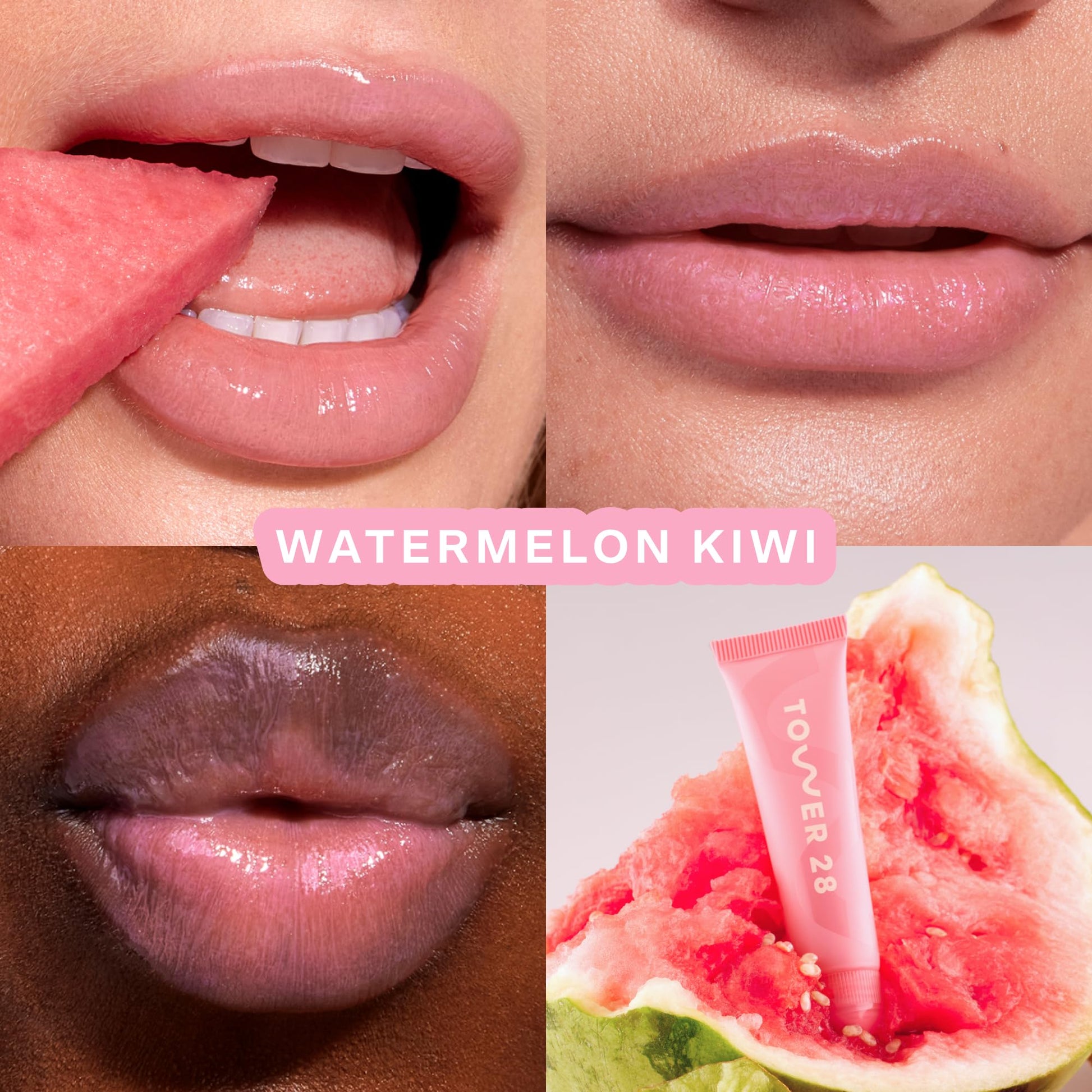 Tower 28 LipSoftie Tinted Lip Balm Treatment - Hydrating Glossy Balm + Overnight Lip Mask with Jojoba Oil + Shea Butter - Sweet, Cushiony Formula for Smooth, Soft Lips - Watermelon Kiwi (0.38 oz) Tower 28 Au supplements