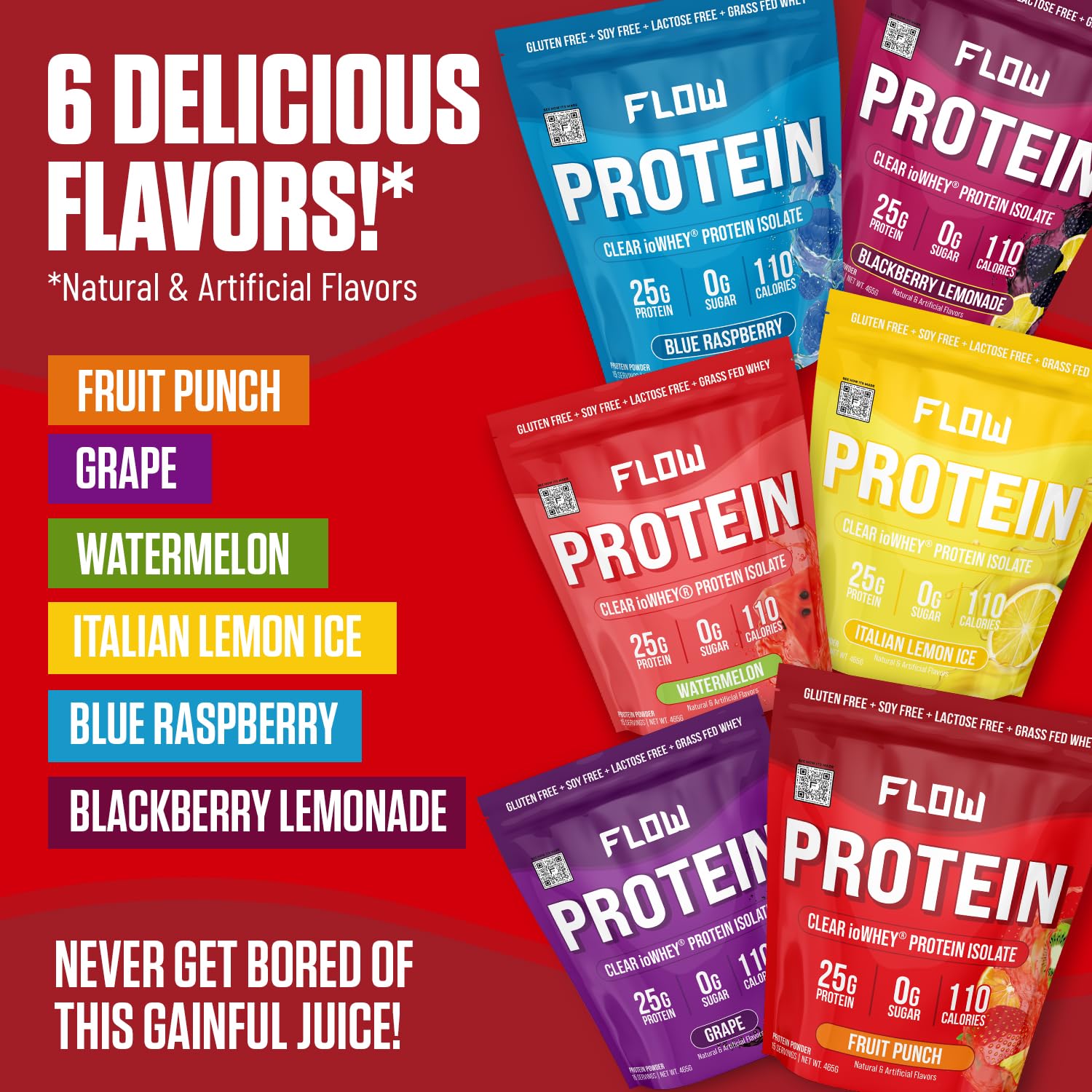 Flow Supps Clear Whey Isolate Protein Powder, Fruit Punch - 15 Servings, 25g Protein Flow Supplements Au supplements